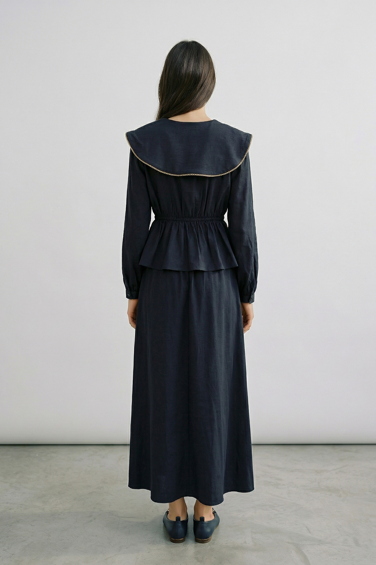 Modal Tensel Kumaş Fermuarlı Büyük Yakalı Kemer Detaylı Ceket Etek Kadın Takım |  