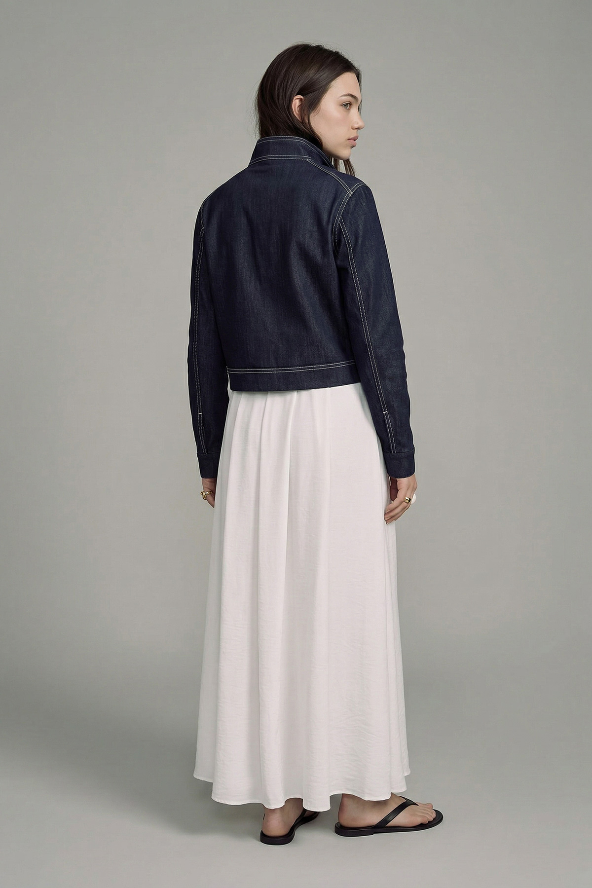 Forza Denim Fermuar Detaylı Düğmeli Ceket Etek Kadın Takım |  