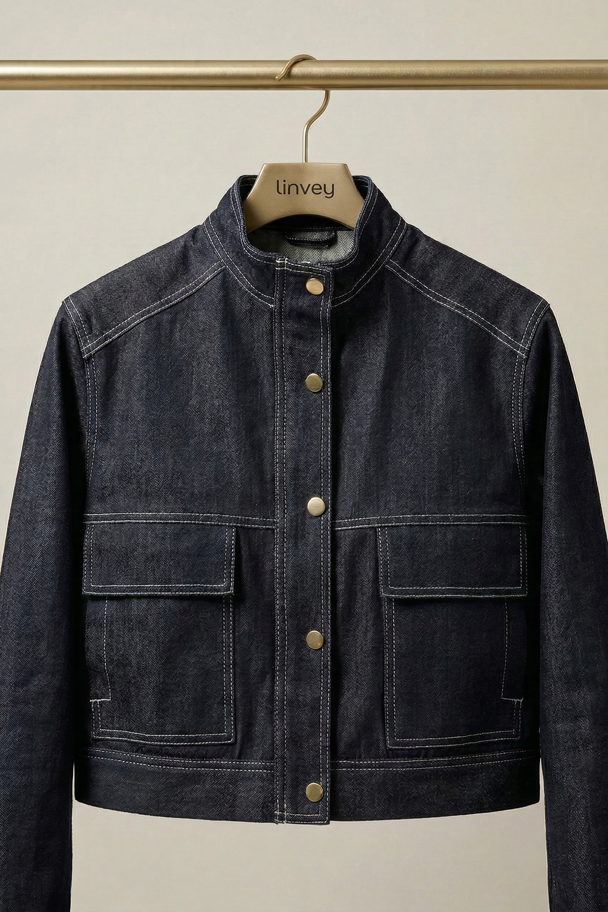 Forza Denim Fermuar Detaylı Düğmeli Ceket Etek Kadın Takım |  