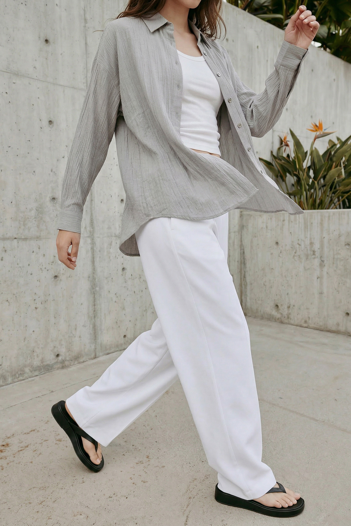 Çilek Kumaş Düğmeli Oversize Kadın Gömlek |  