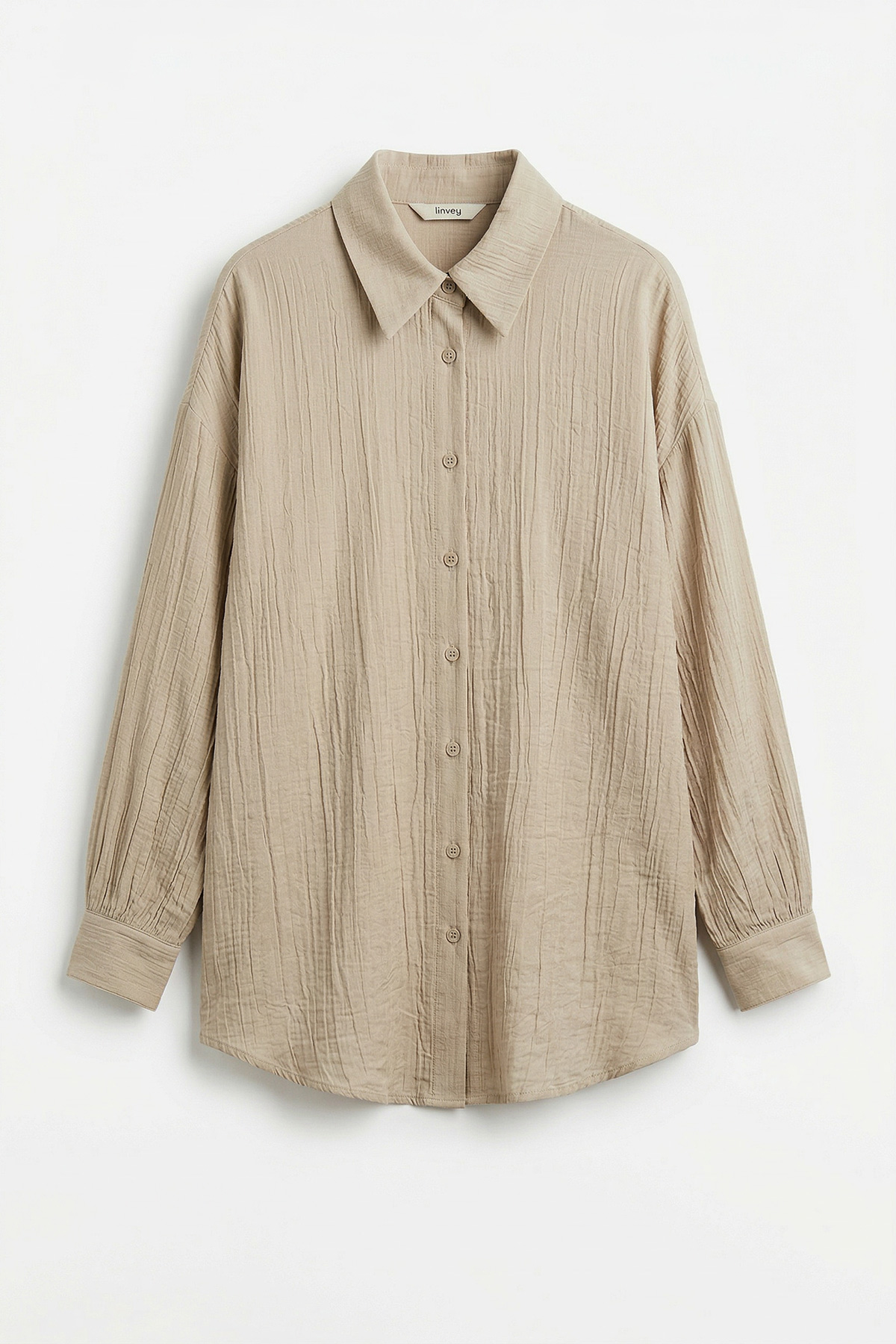 Çilek Kumaş Düğmeli Oversize Kadın Gömlek |  