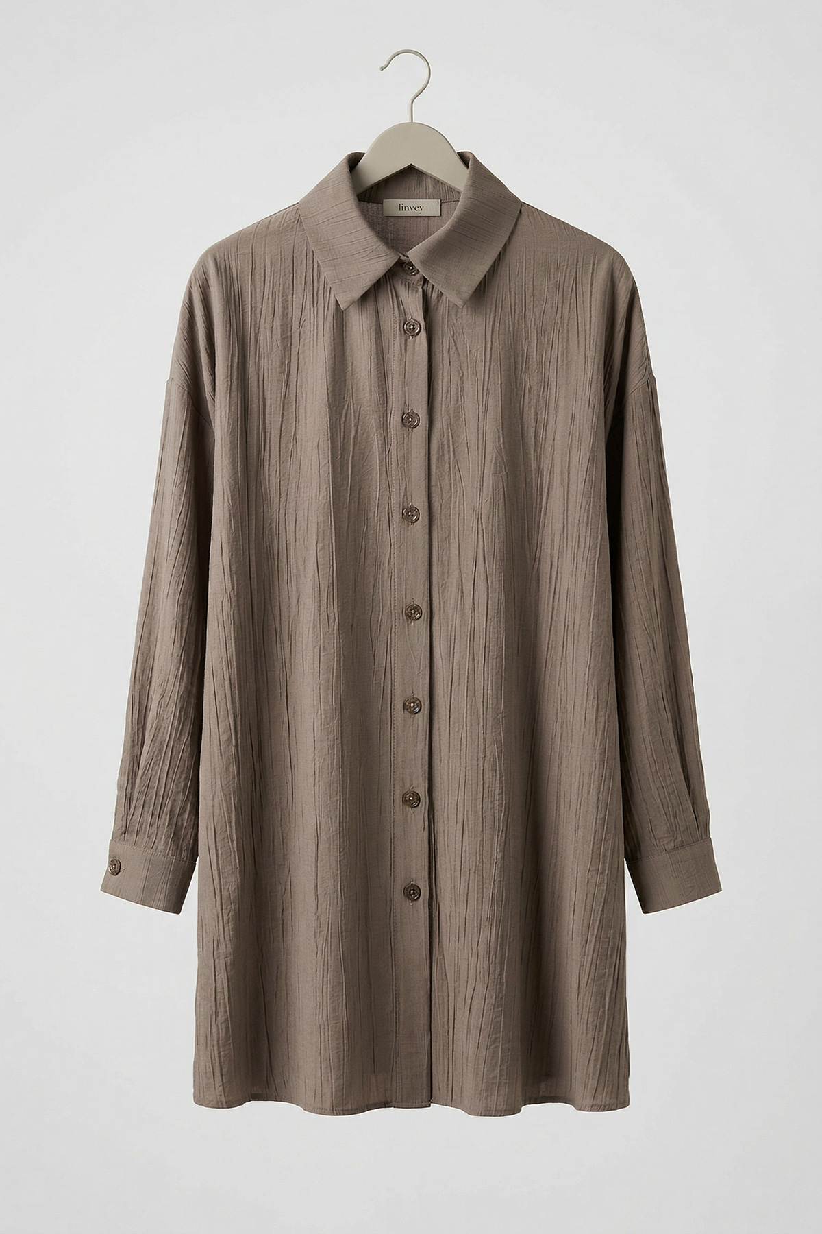 Çilek Kumaş Düğmeli Oversize Kadın Gömlek |  