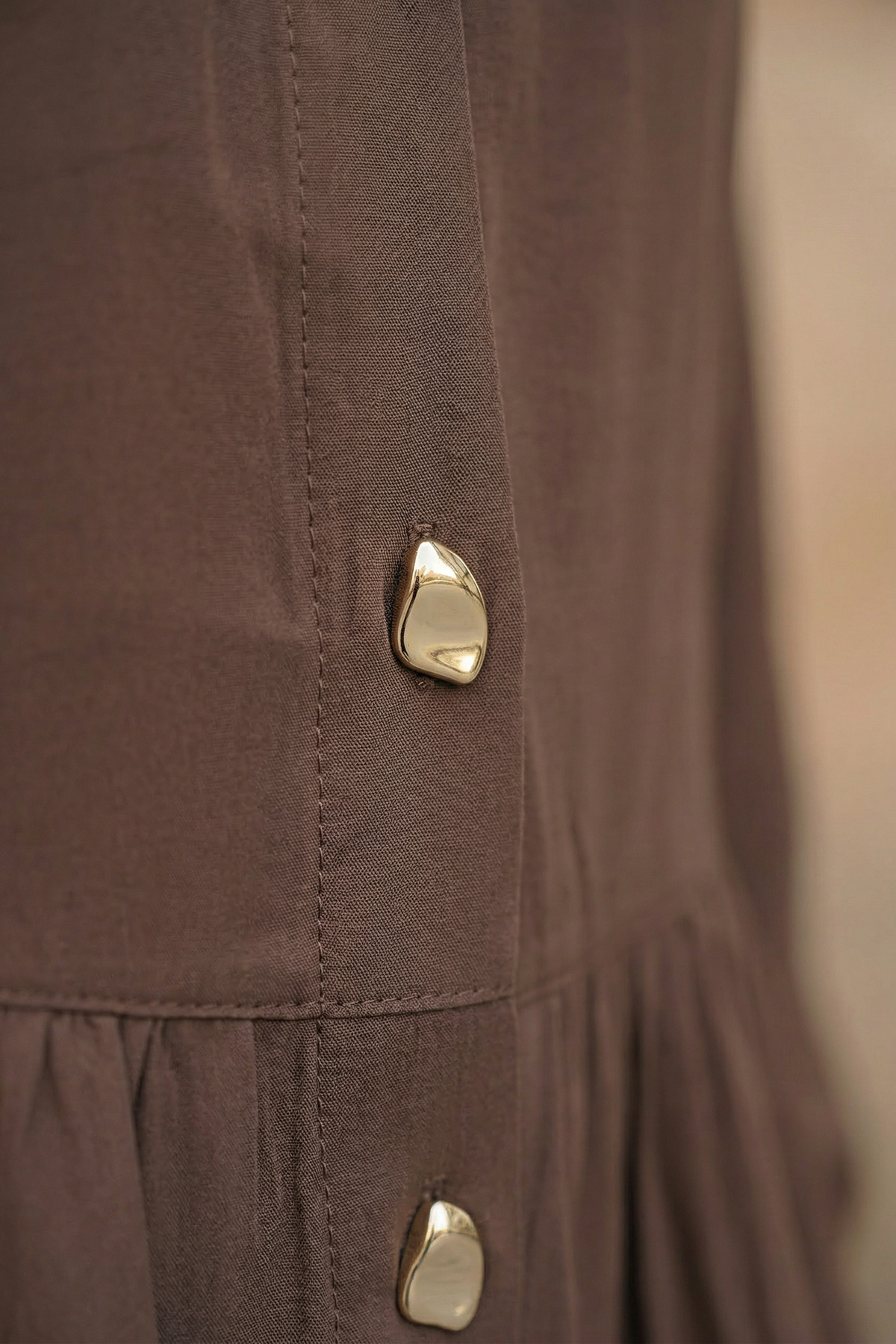 Modal Tensel Kumaş Düğmeli Büzgü Detaylı Ceket Etek Kadın Takım |  