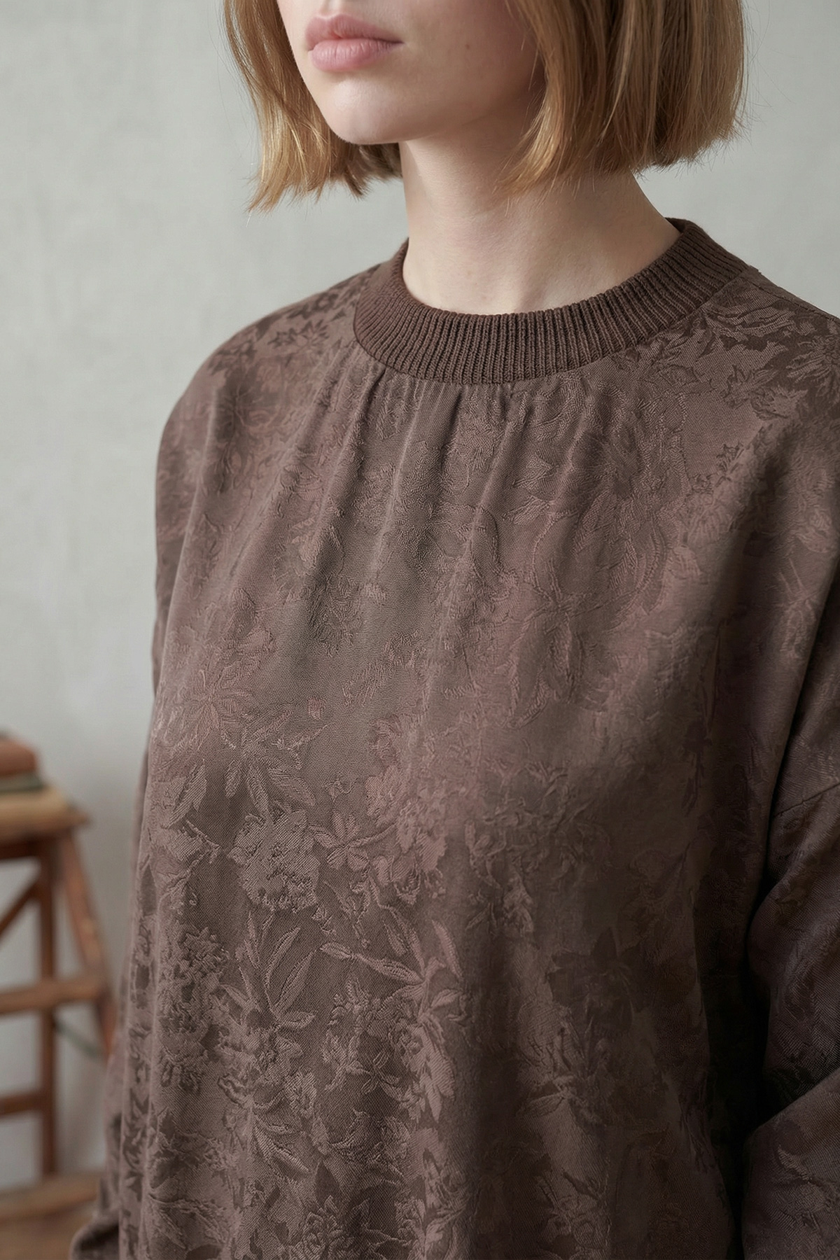 Baskılı Jakar Kumaş Yırtmaç Detaylı Kadın Tunik |  