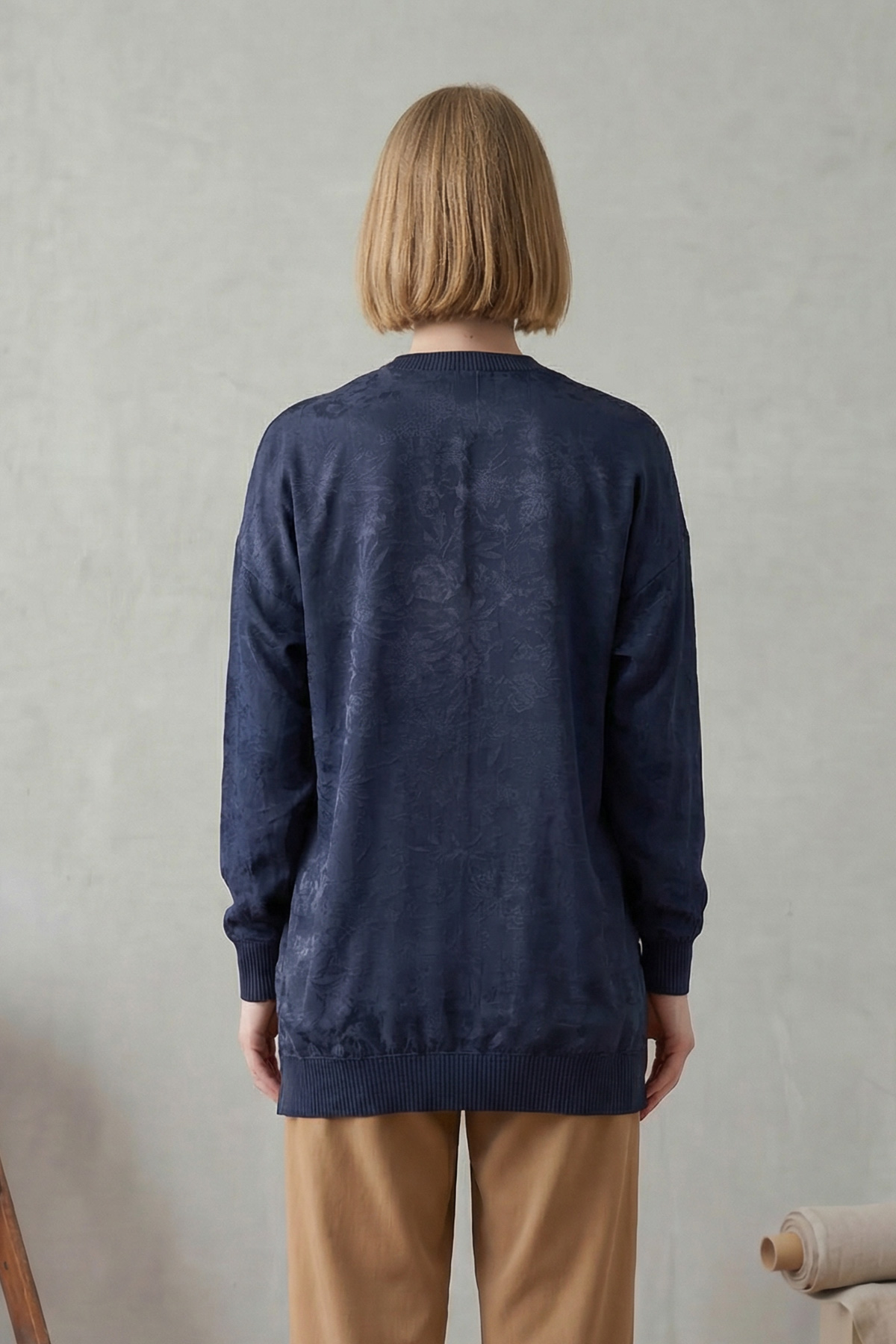 Baskılı Jakar Kumaş Yırtmaç Detaylı Kadın Tunik |  