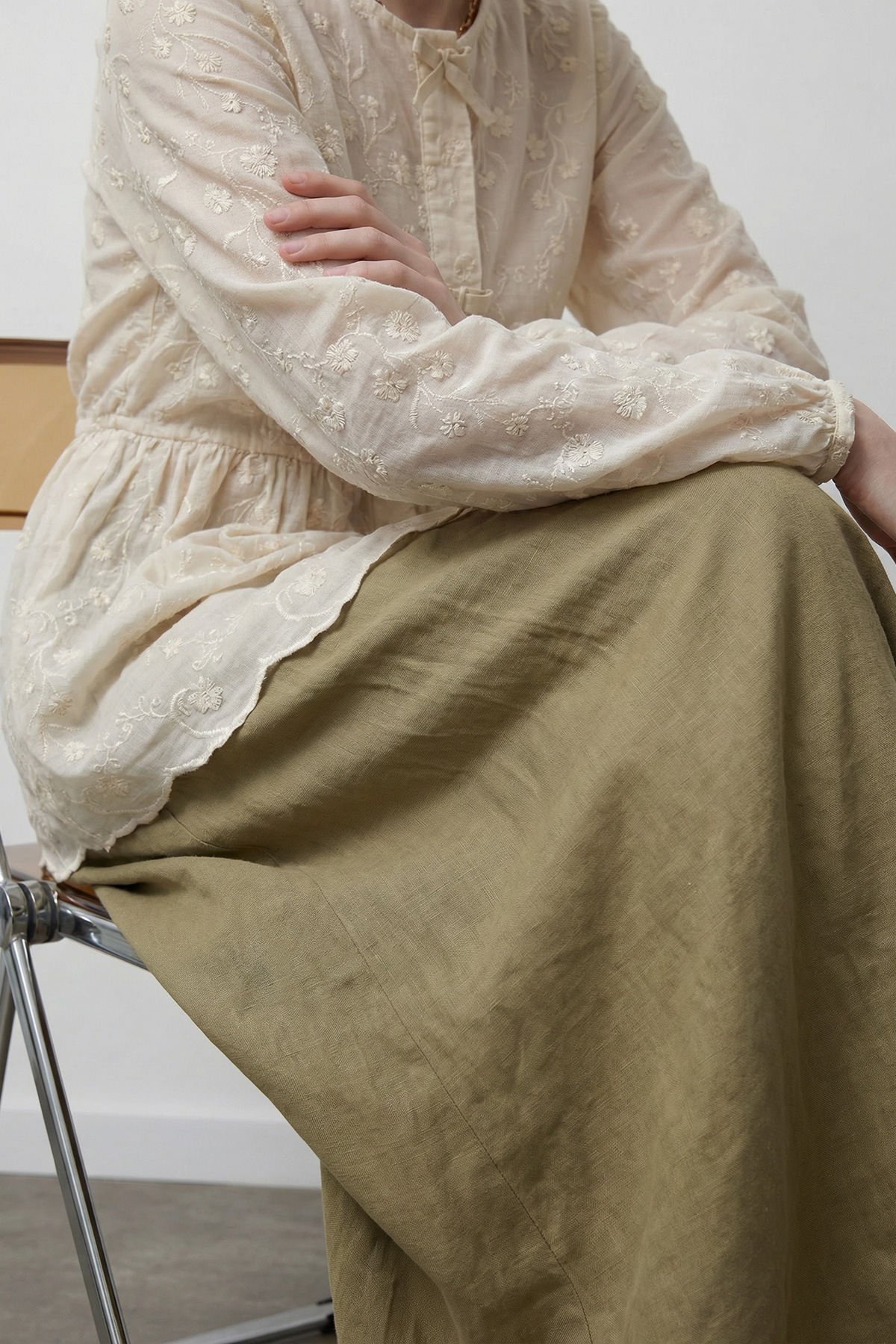 Oslo Kumaş Kurdele Detaylı Büzgülü Ceket Etek Kadın Takım |  