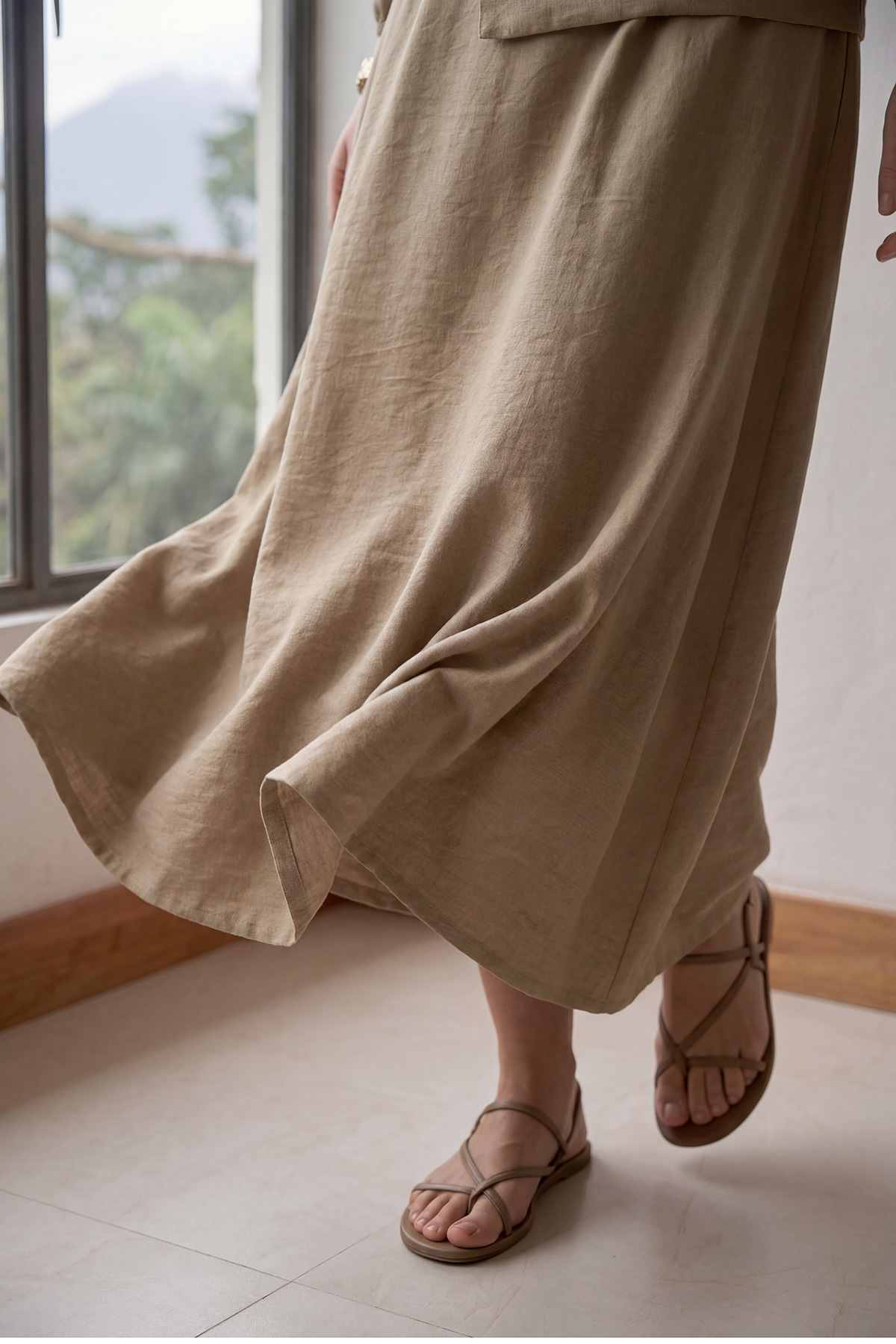 Fly Cupra Kumaş Korsaj Bel Detaylı Bluz Etek Kadın Takım |  