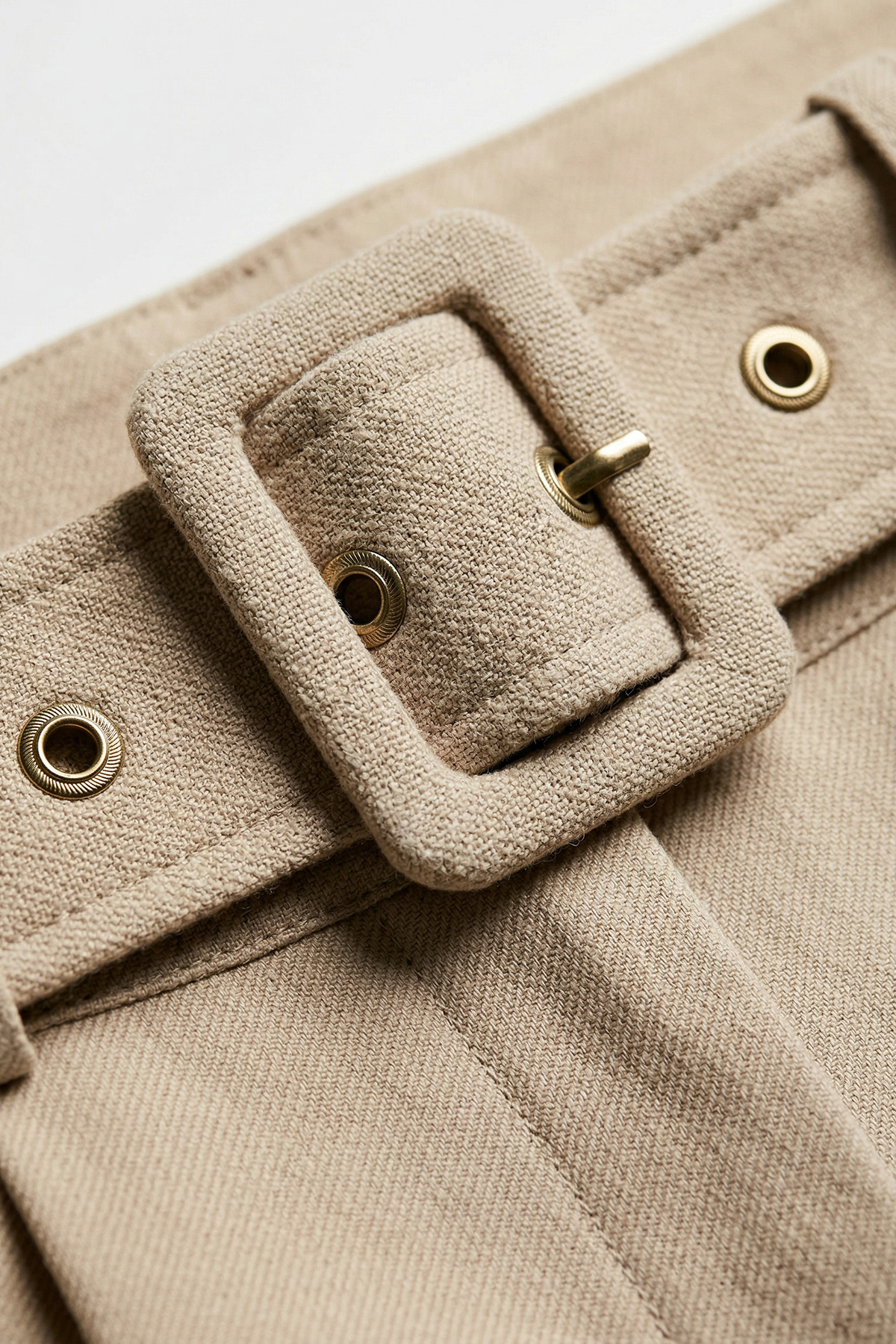 Kalın Kemerli Havuç Paça Kumaş Kadın Pantolon |  