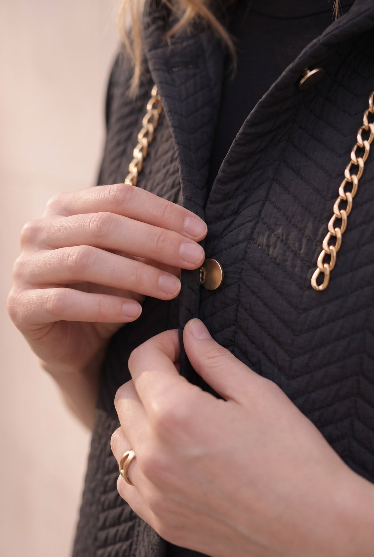 Kapüşonlu Kapitone Uzun Yelek |  
