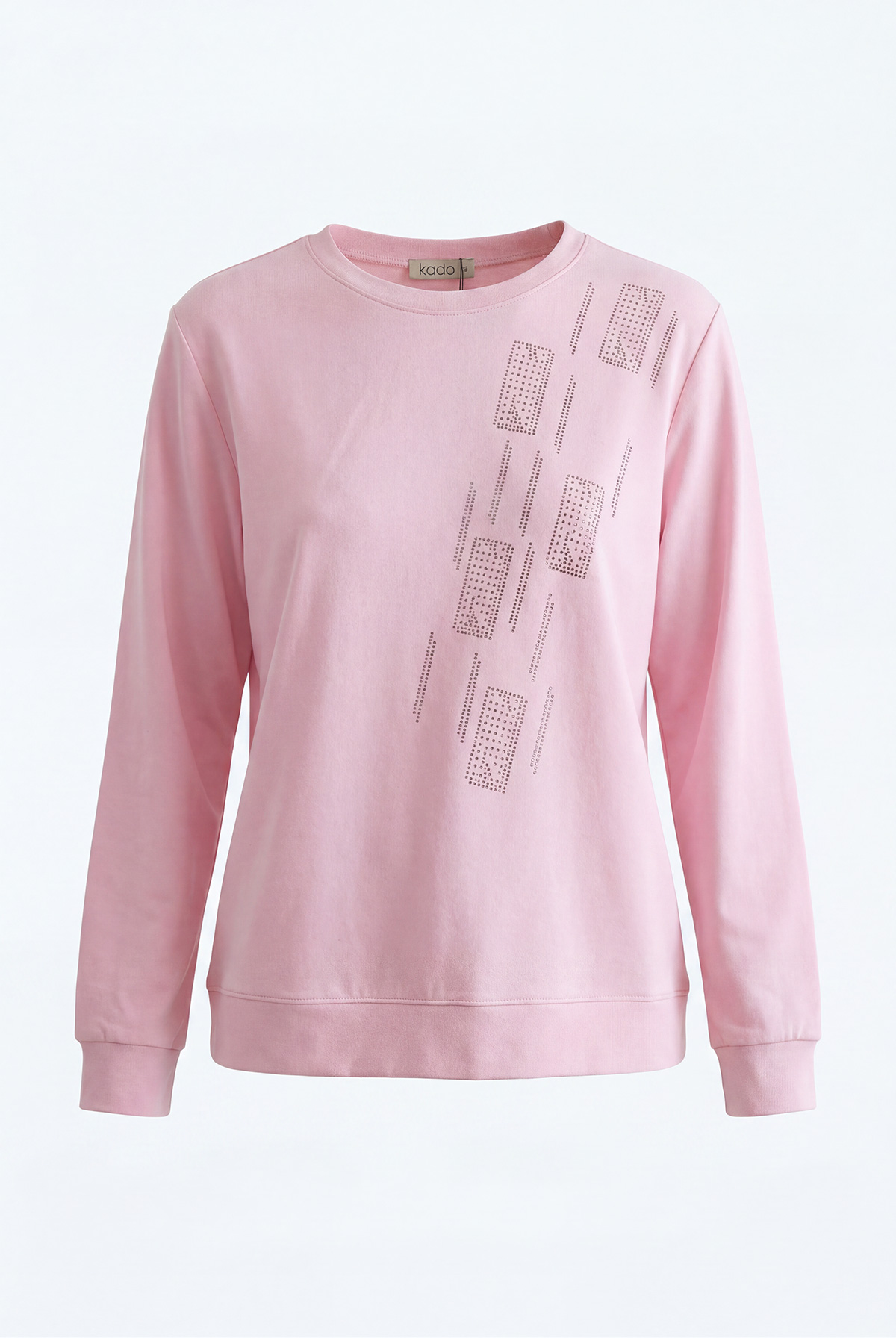Basic Kristal Kumaş Taşlı Bluz Kadın |  