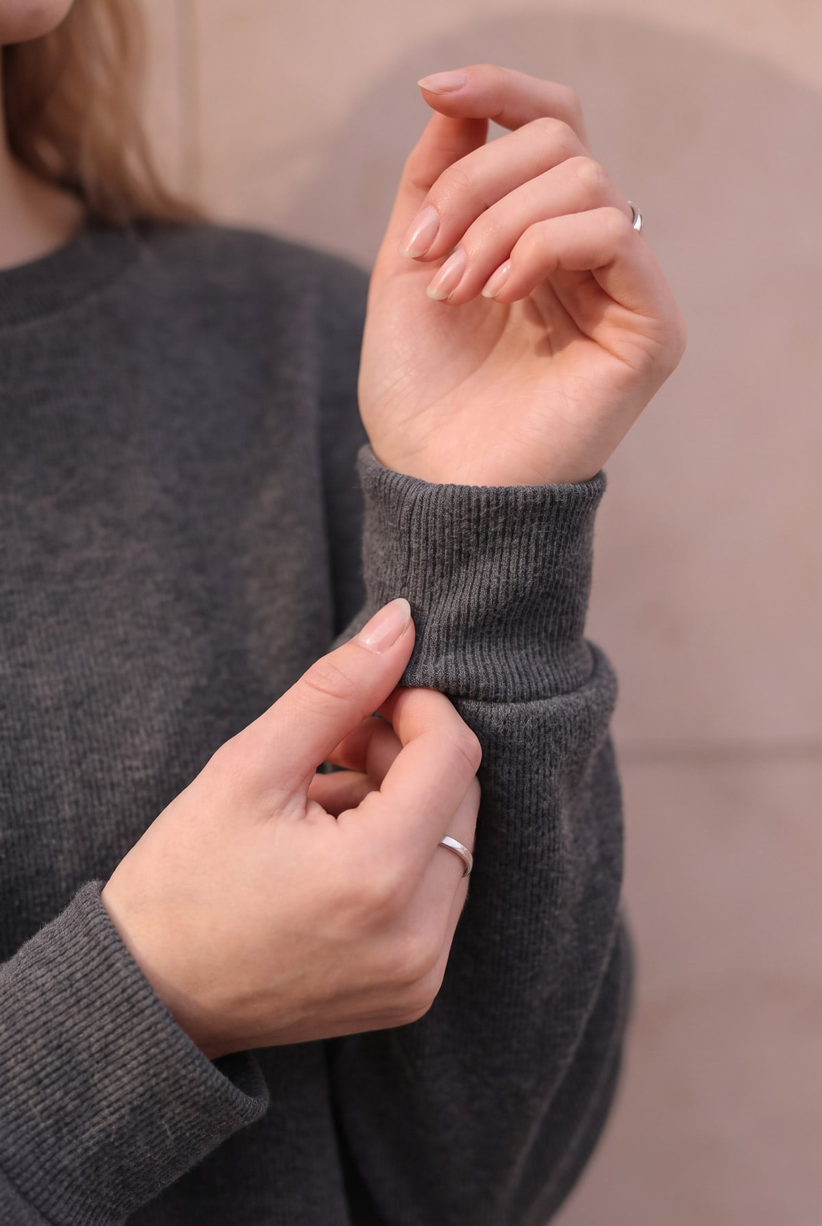 Bisiklet Yaka Kışlık Basic Kadın Sweat | Linvey 