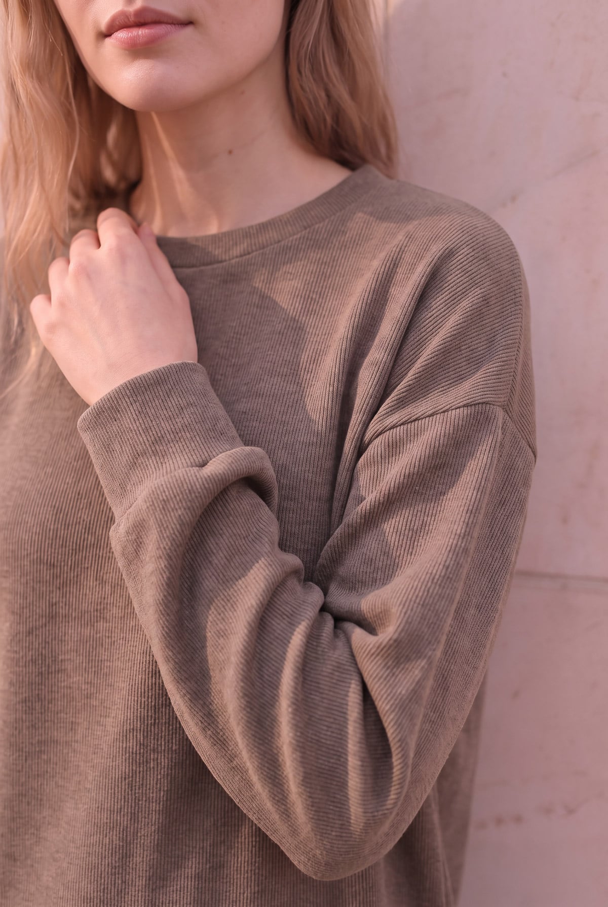 Bisiklet Yaka Kışlık Basic Kadın Sweat | Linvey 