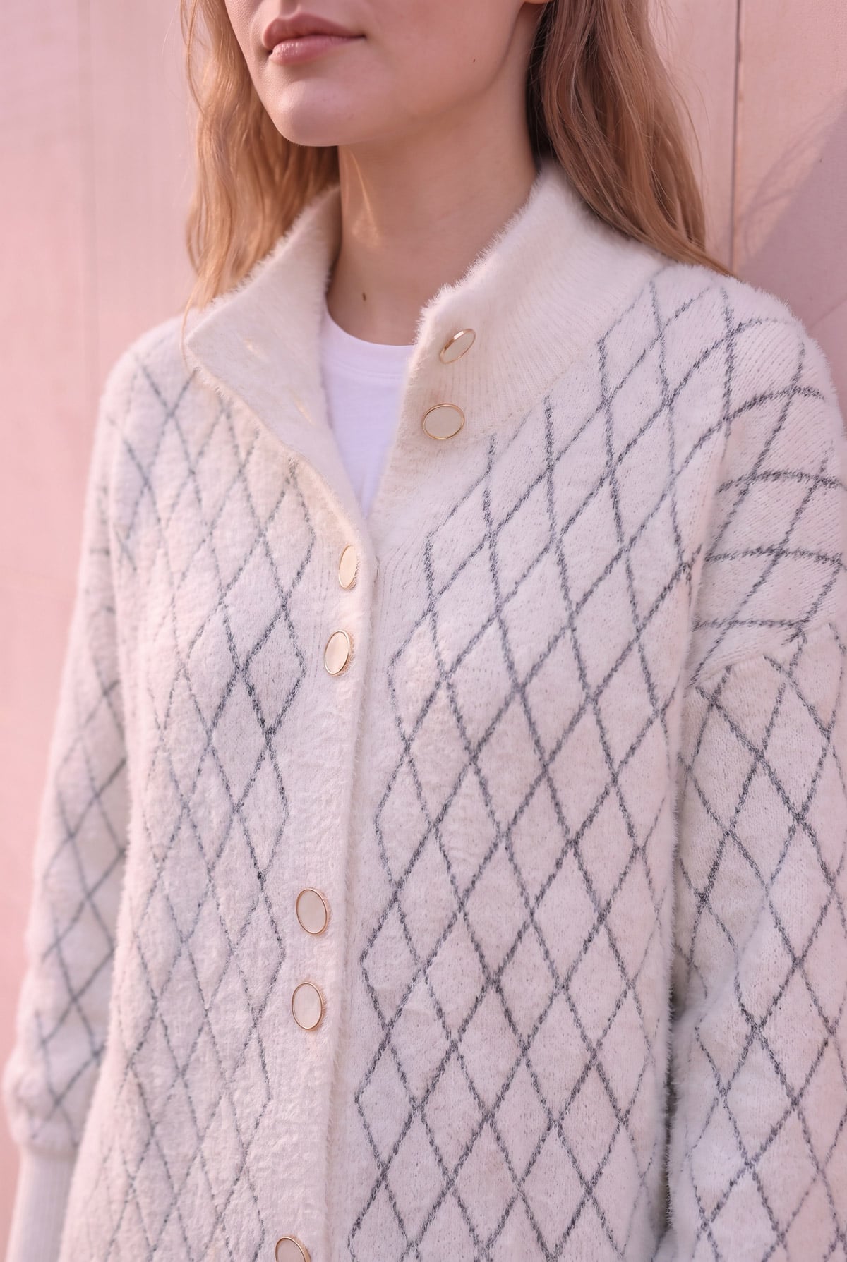 ANGORA DÜĞMELİ  HIRKA | Linvey 