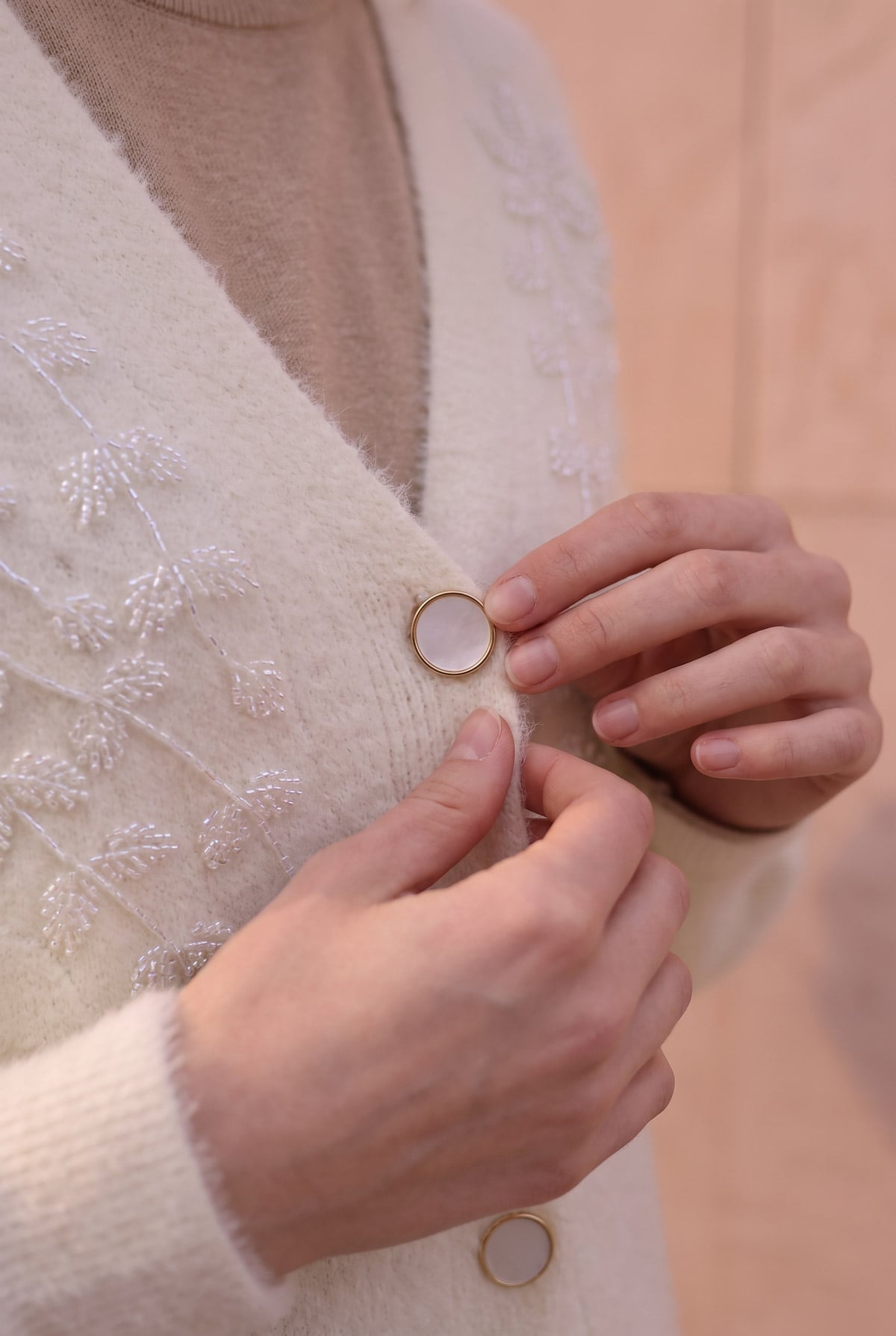ANGORA BONCUK DETAYLI HIRKA | Linvey 