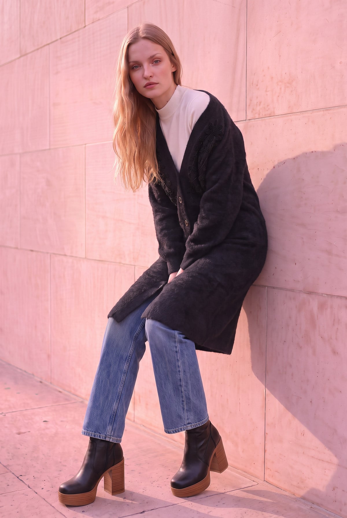 ANGORA BONCUK DETAYLI HIRKA | Linvey 
