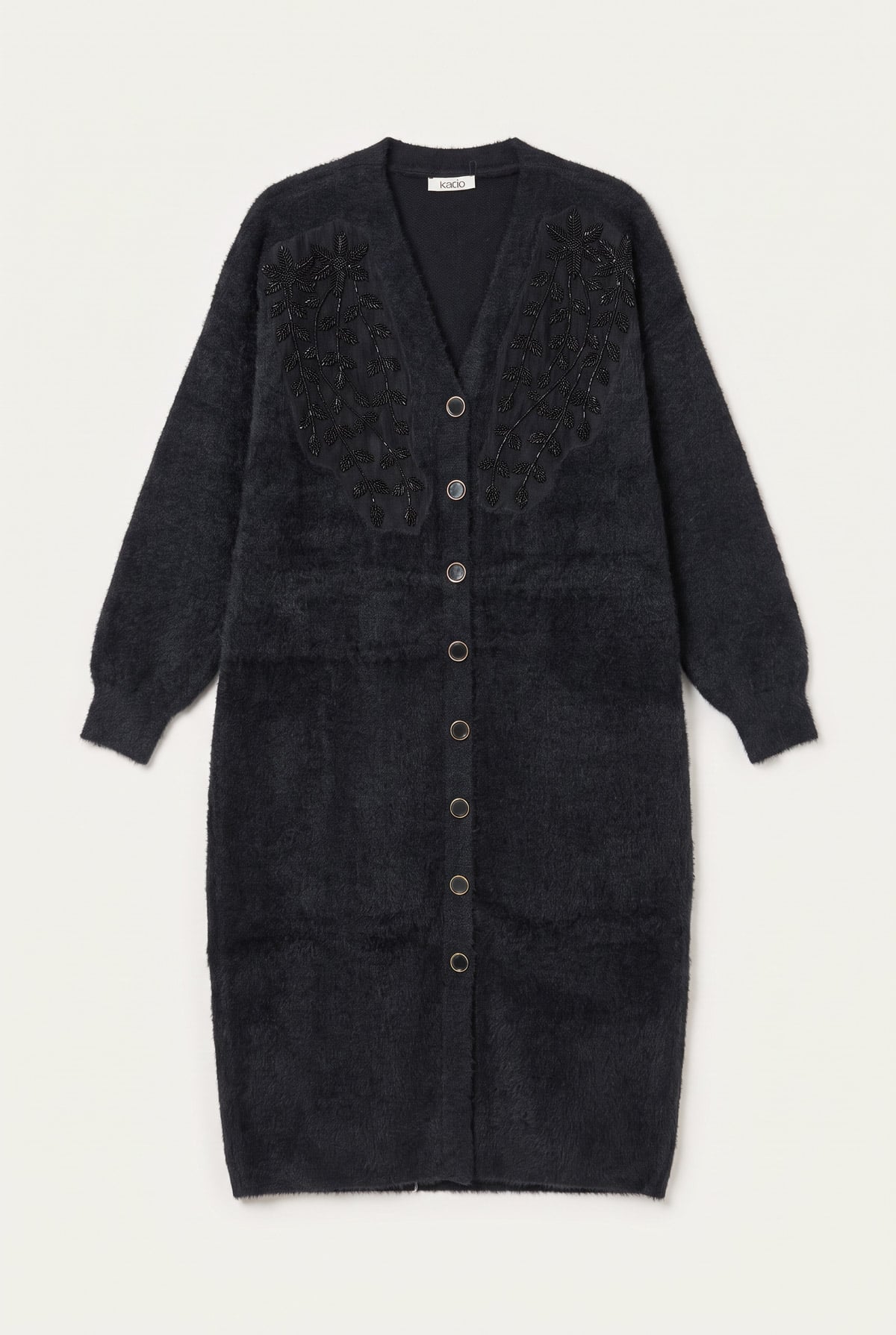ANGORA BONCUK DETAYLI HIRKA | Linvey 