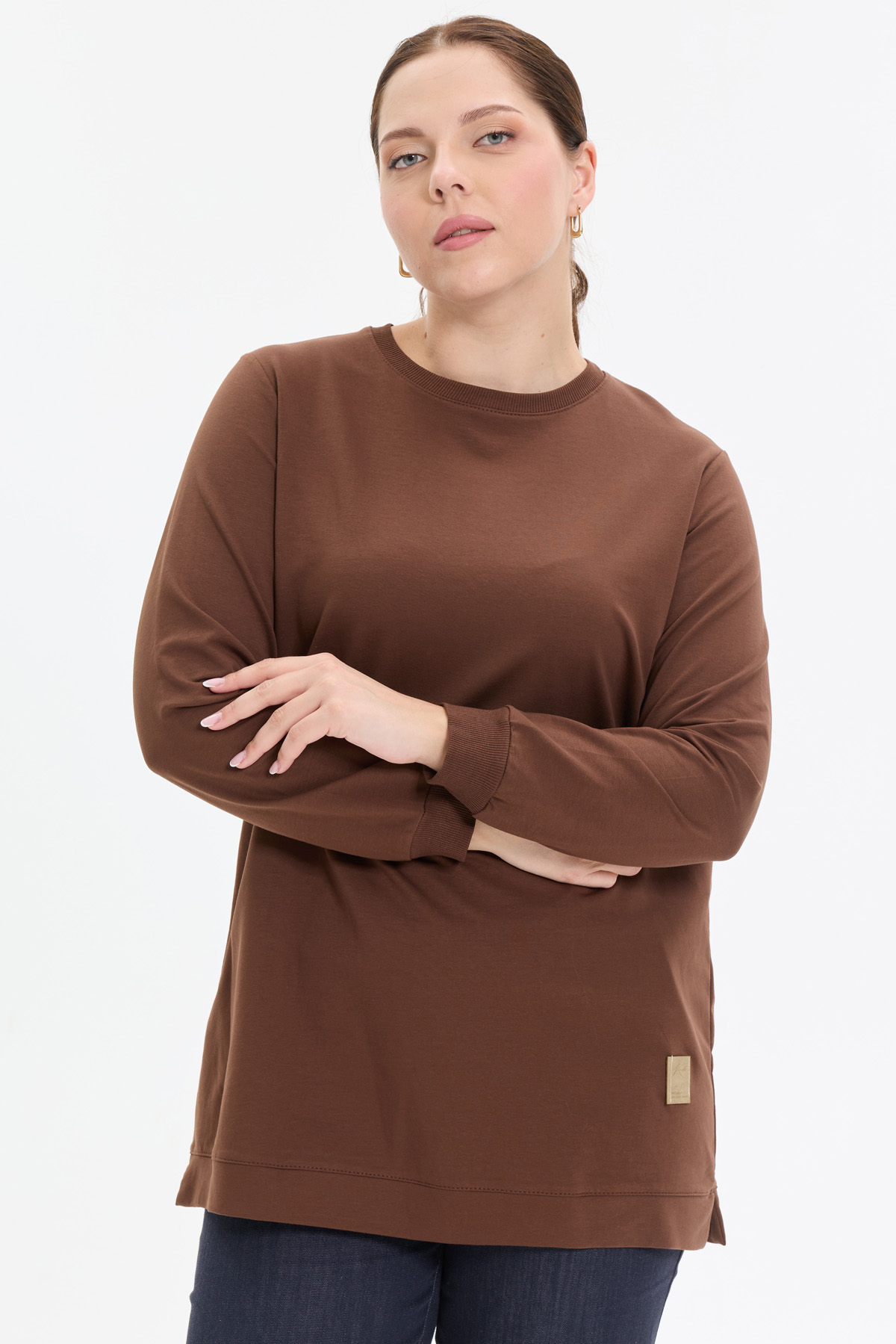 Basic Düz Rahat Kalıp Kadın Tunik |  