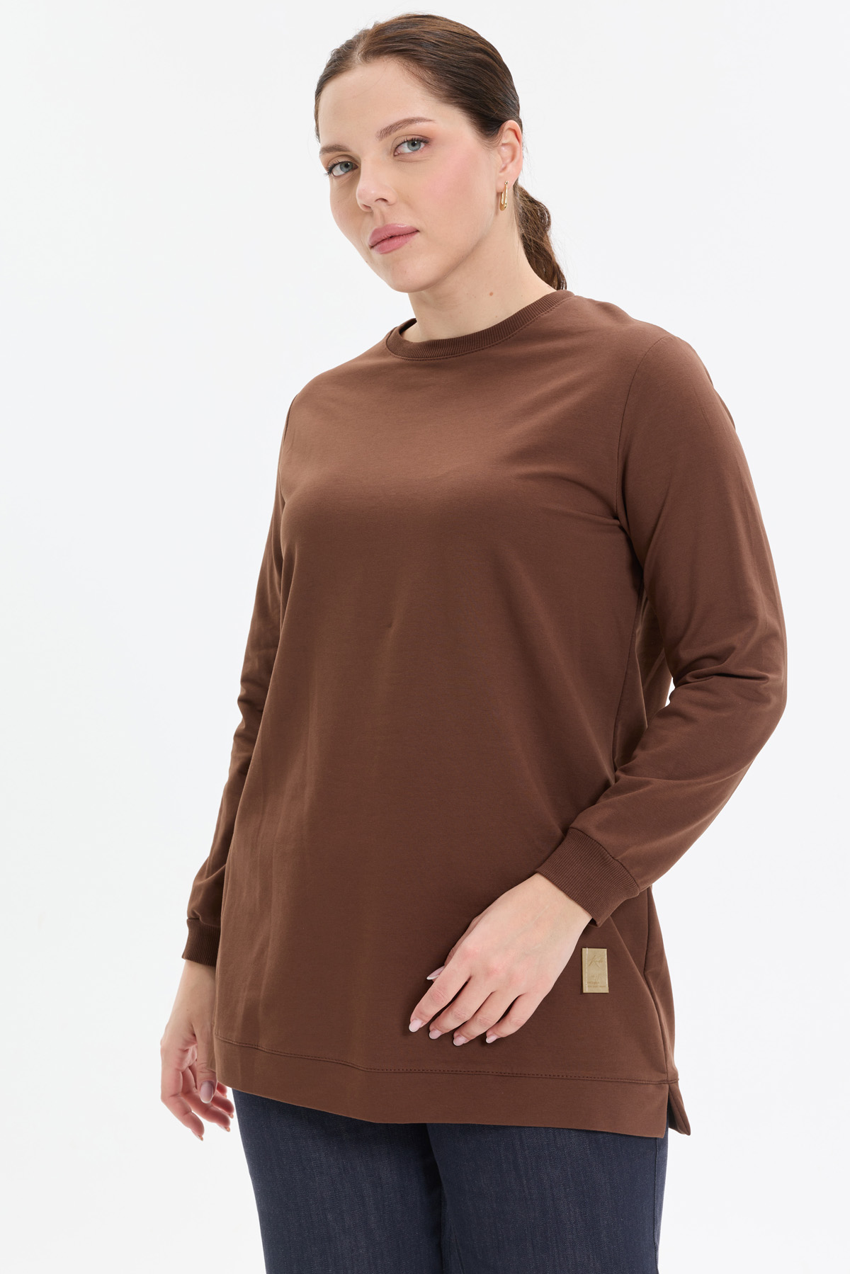 Basic Düz Rahat Kalıp Kadın Tunik |  