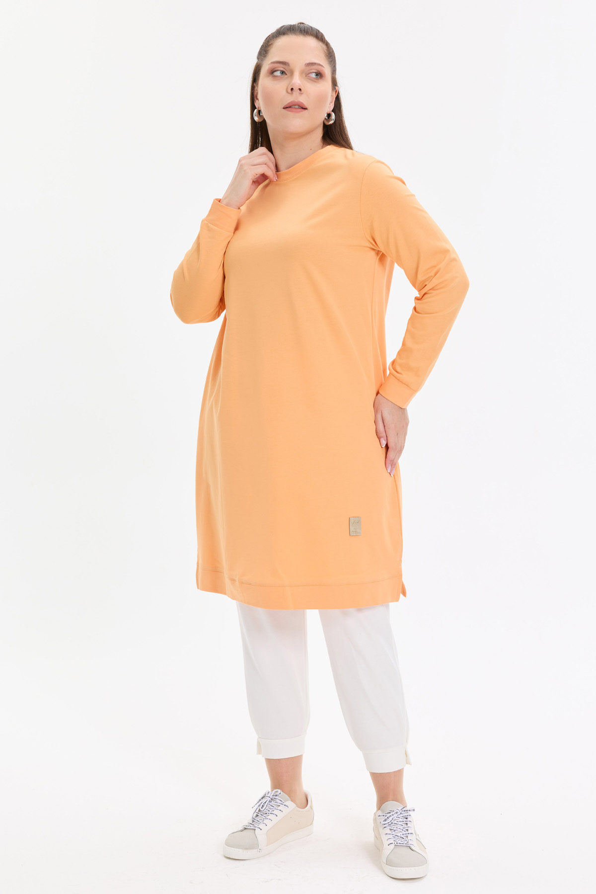Basic Rahat Kalıp Uzun Kadın Tunik |  