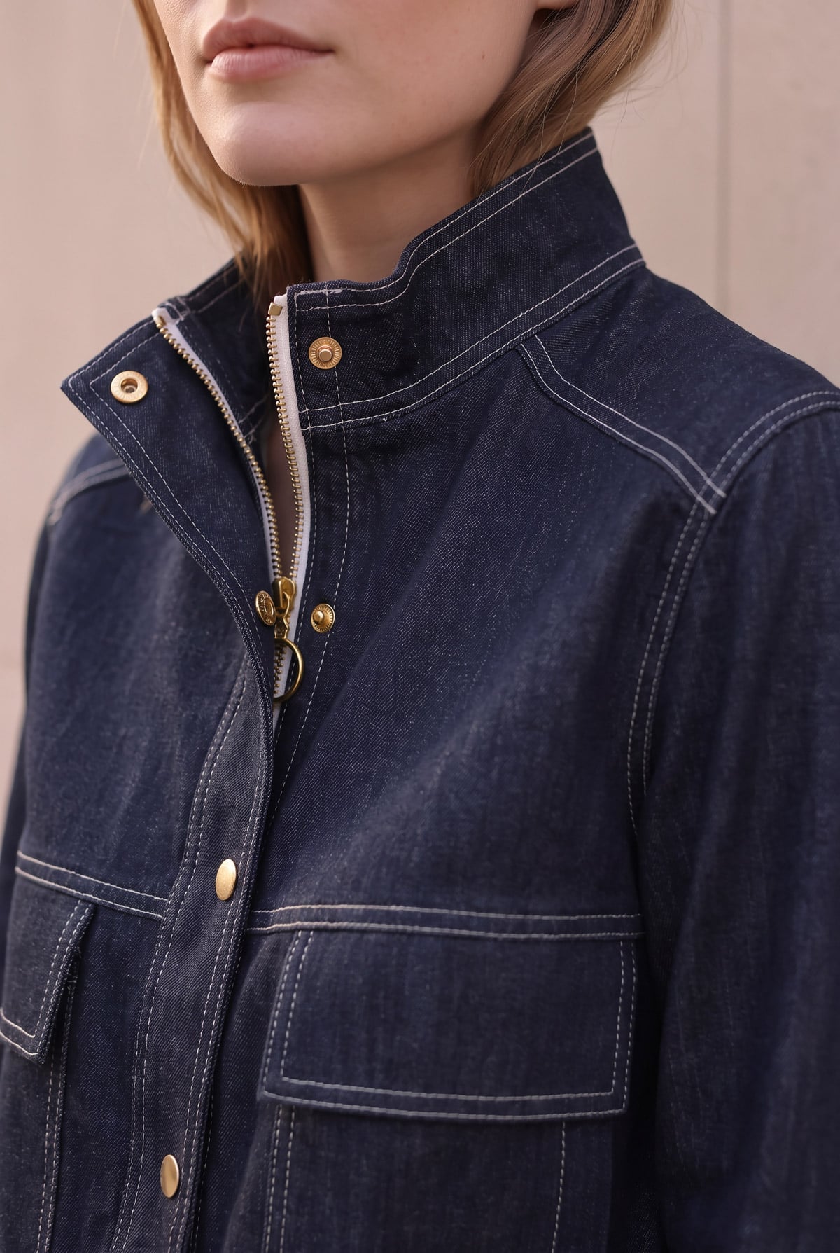 Forza Denim Fermuar Detaylı Düğmeli Ceket Etek Kadın Takım | Linvey 