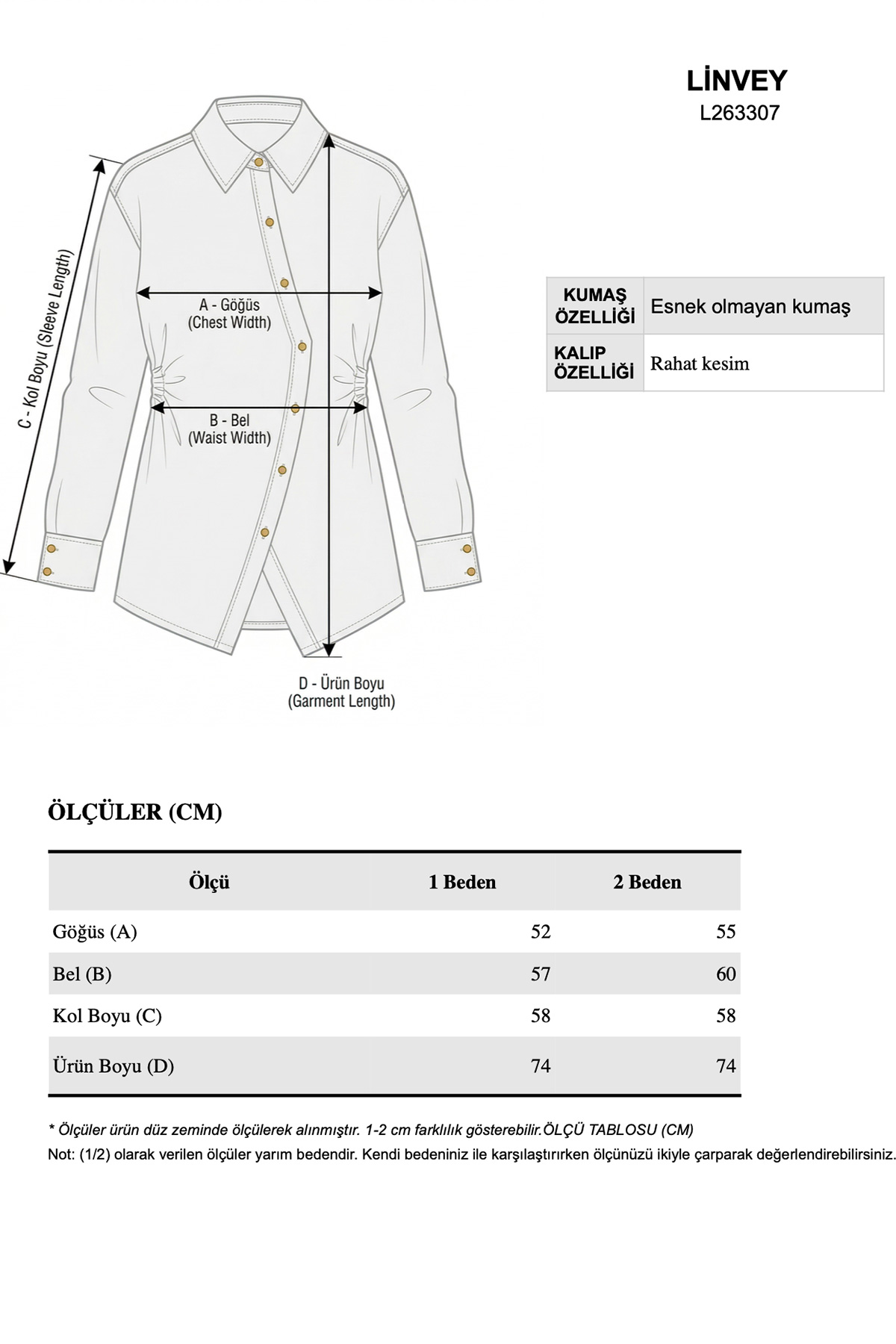 Fly Cupra Kumaş Yan Büzgü Detaylı Düğmeli Kadın Gömlek |  