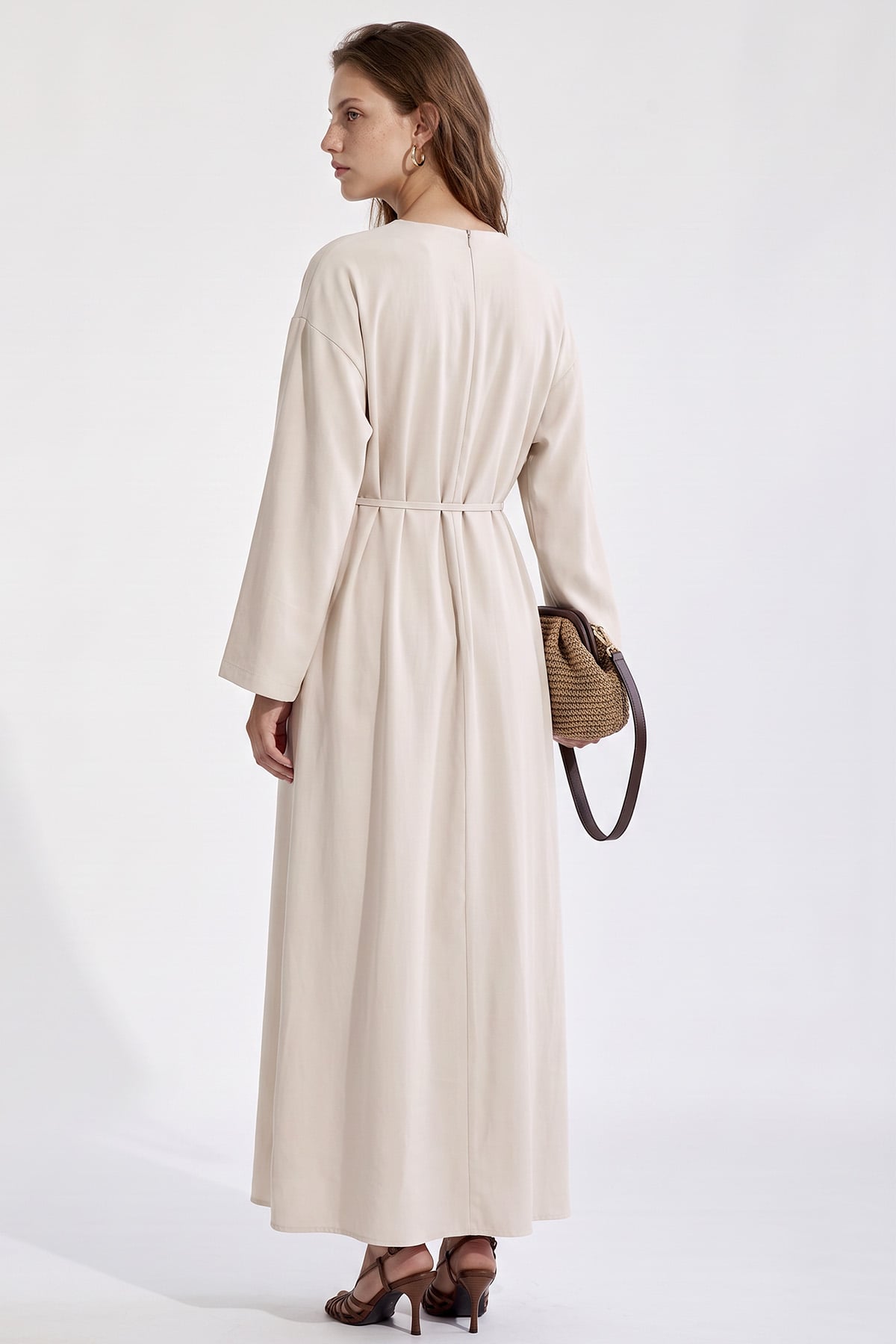 Sultan Basic Elbise 0001 - EKRU |  