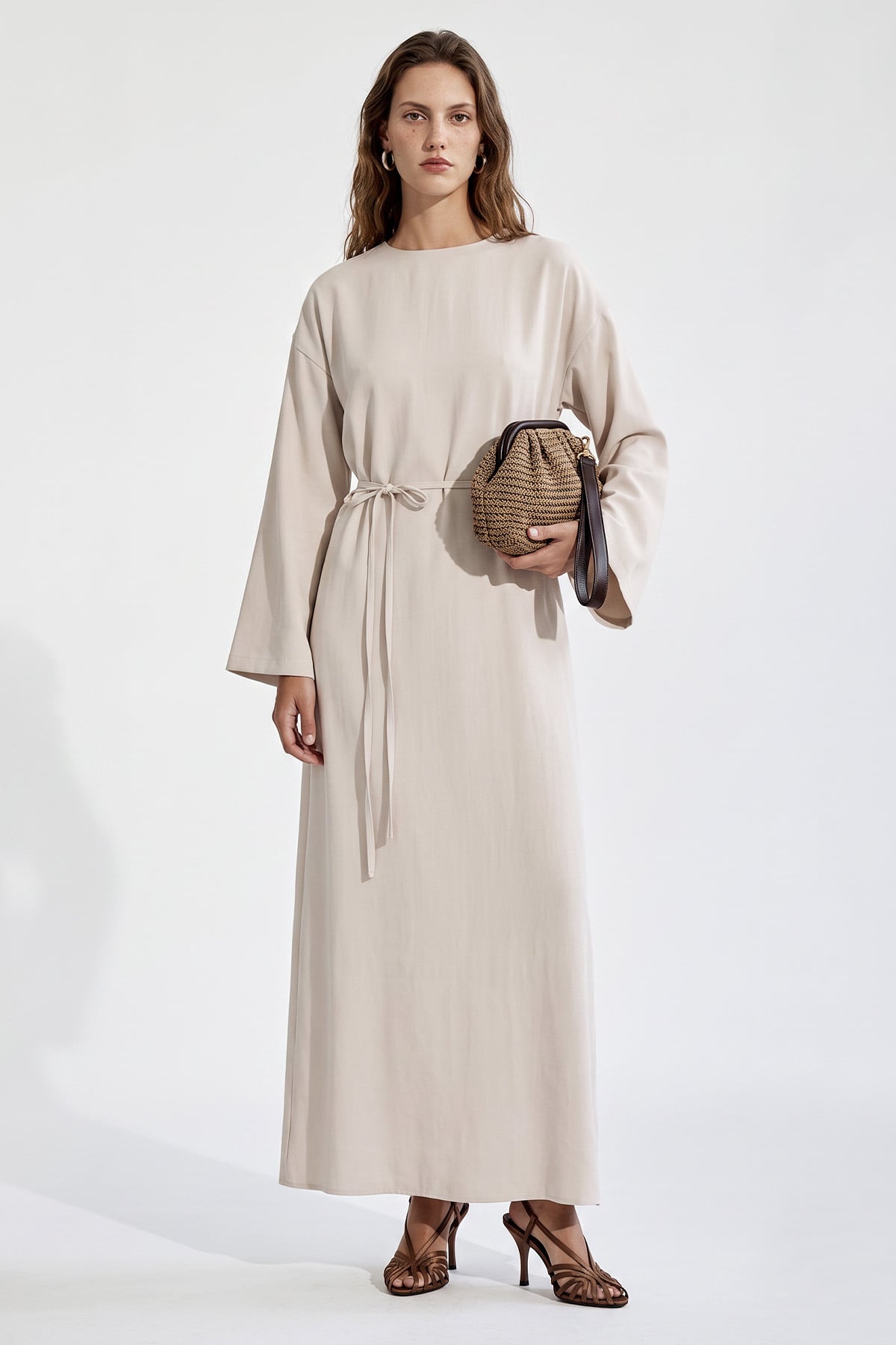 Sultan Basic Elbise 0001 - EKRU |  
