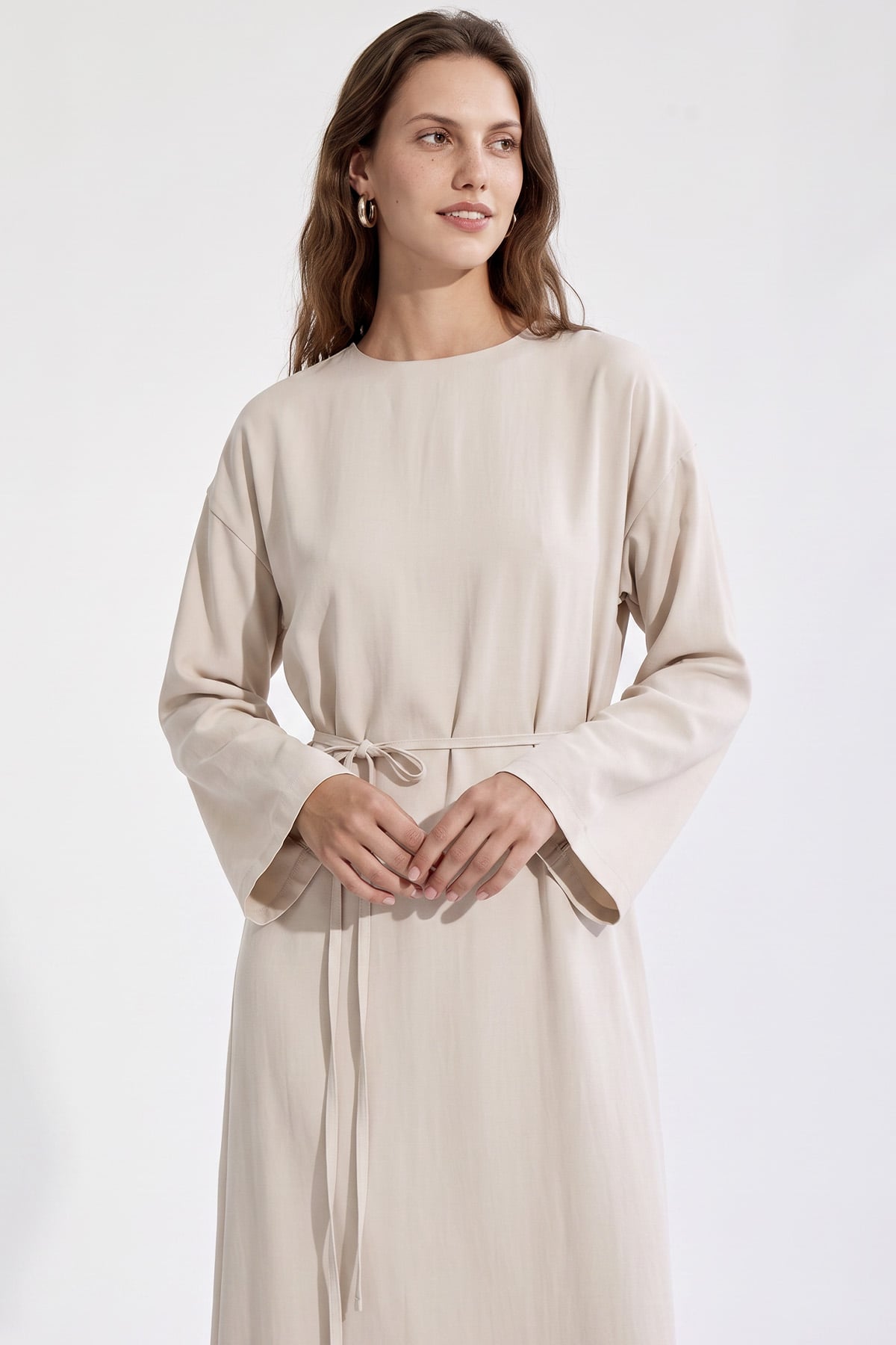 Sultan Basic Elbise 0001 - EKRU |  