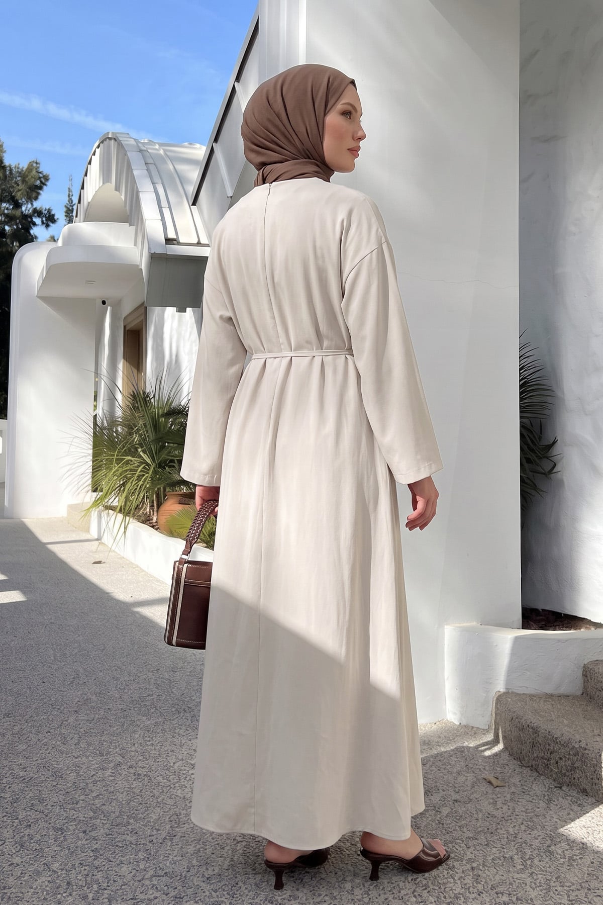 Sultan Basic Elbise 0001 - EKRU |  