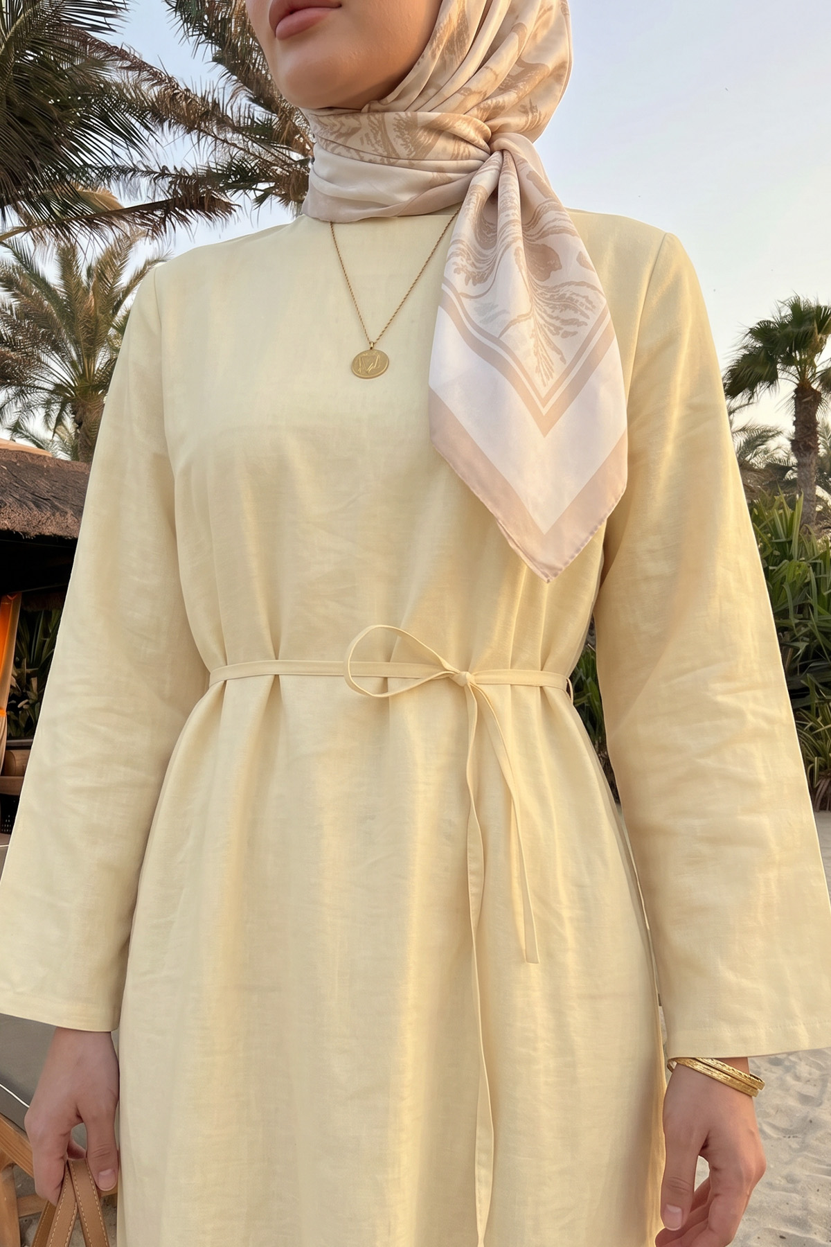 Sultan Basic Elbise 0001 - TEREYAĞ SARISI |  