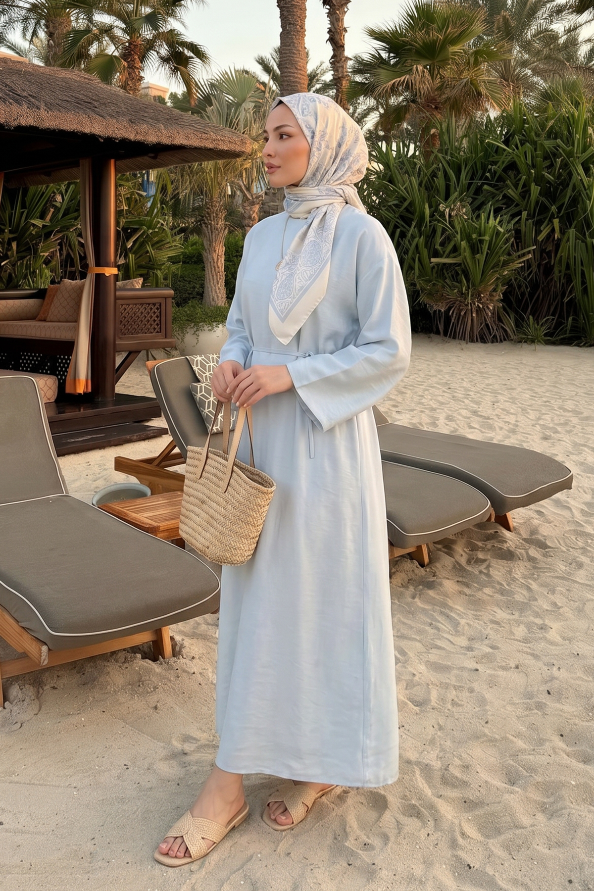 Sultan Basic Elbise 0001 - BEBE MAVİSİ |  