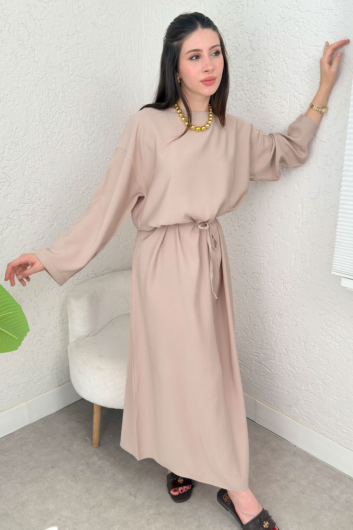 Sultan Basic Elbise 0001 - BEJ |  