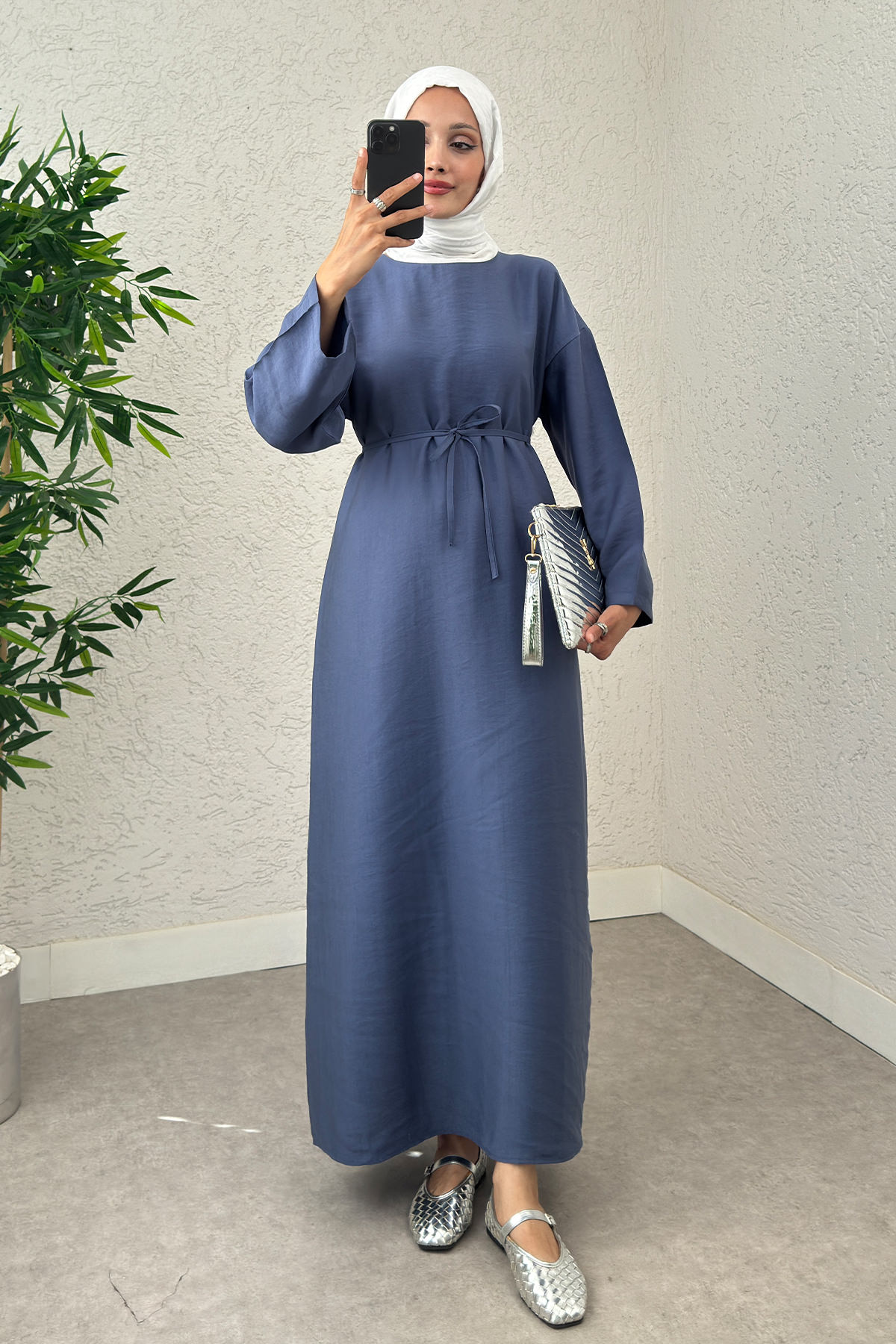 Sultan Basic Elbise 0001 - İNDİGO |  