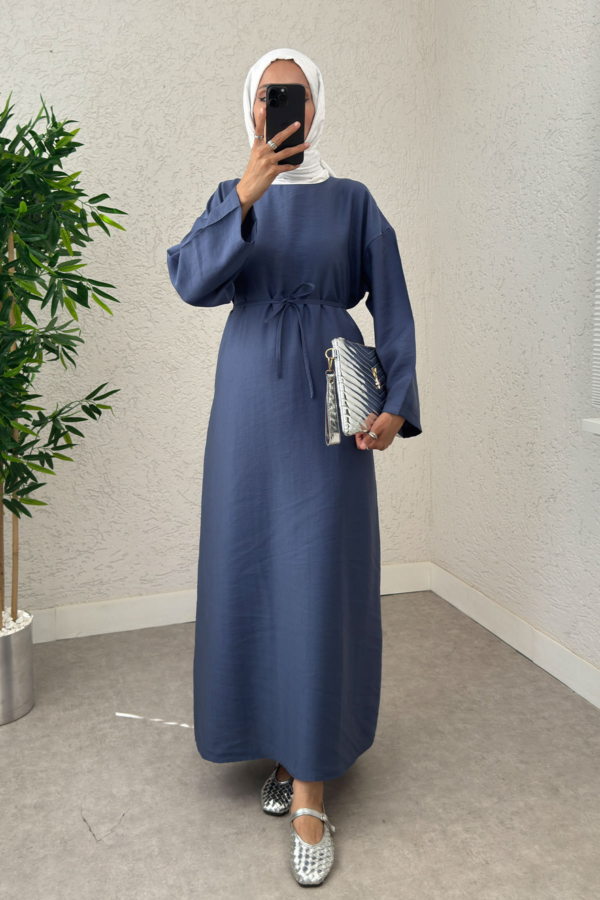 Sultan Basic Elbise 0001 - İNDİGO |  