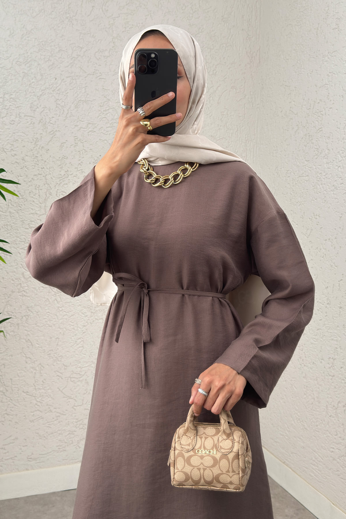 Sultan Basic Elbise 0001 - KESTANE |  