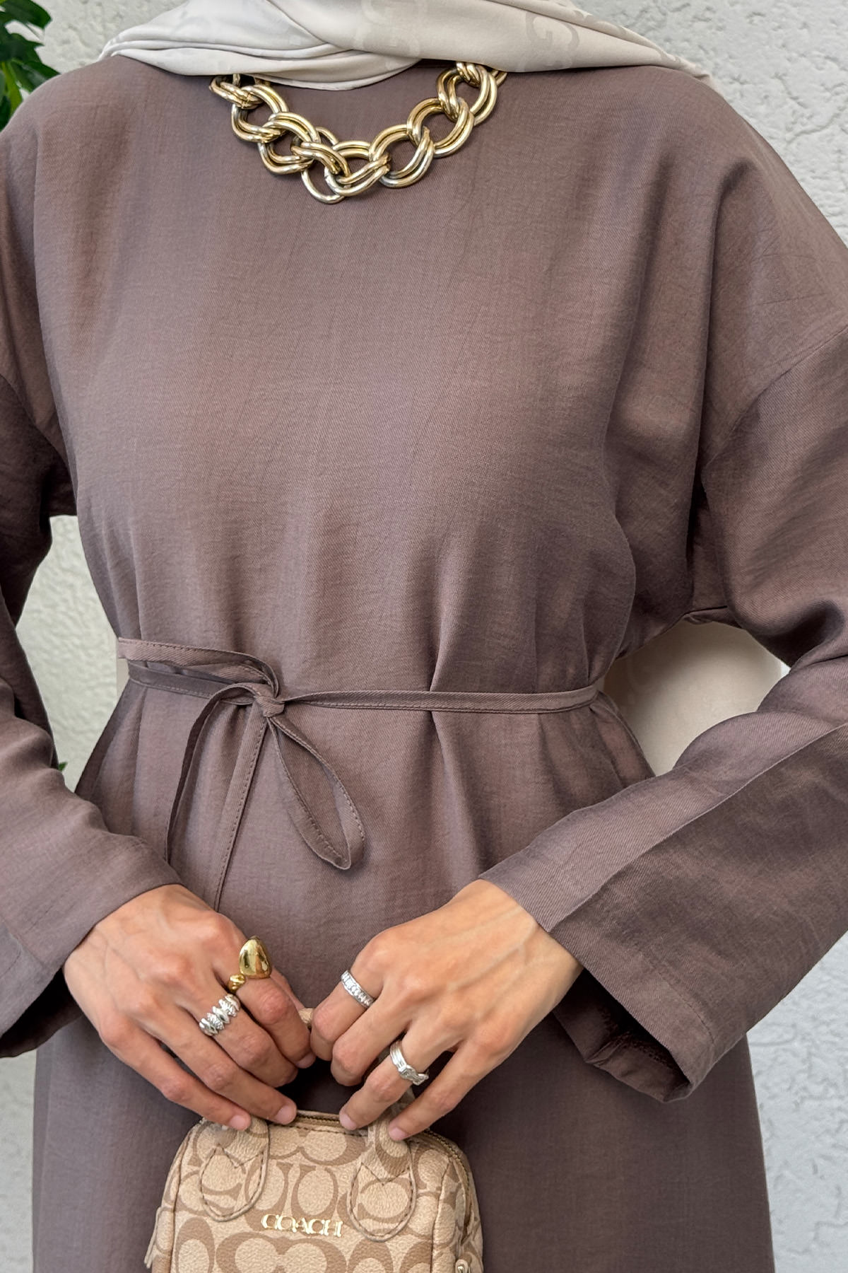 Sultan Basic Elbise 0001 - KESTANE |  