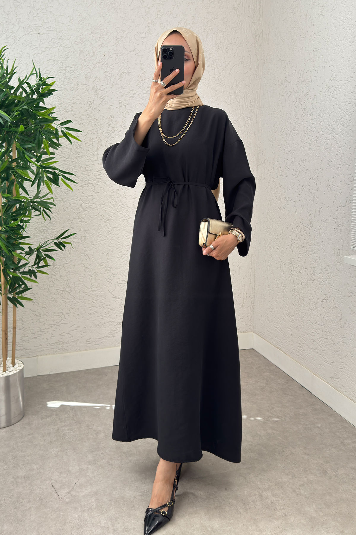 Sultan Basic Elbise 0001 - SİYAH |  