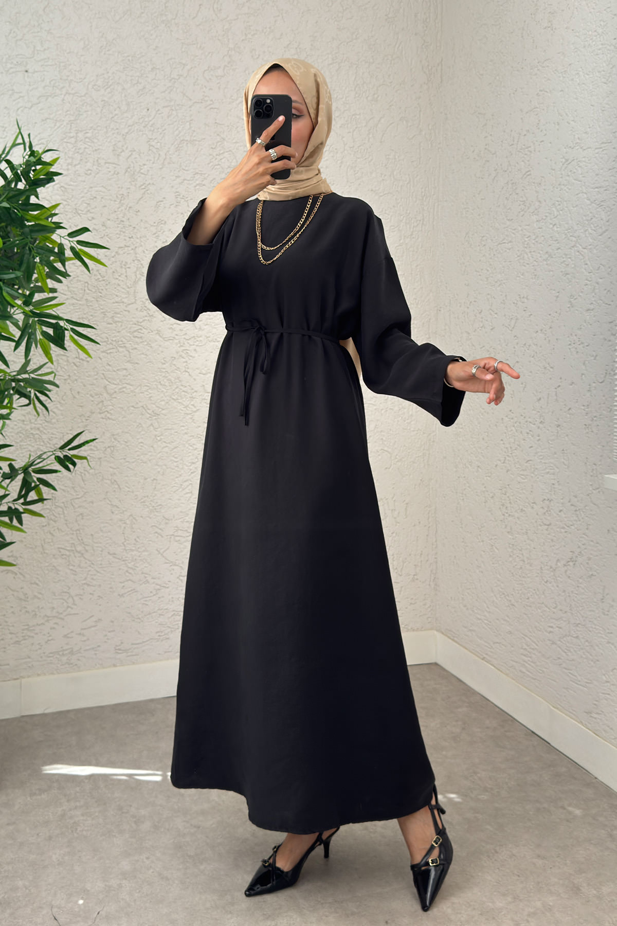 Sultan Basic Elbise 0001 - SİYAH |  