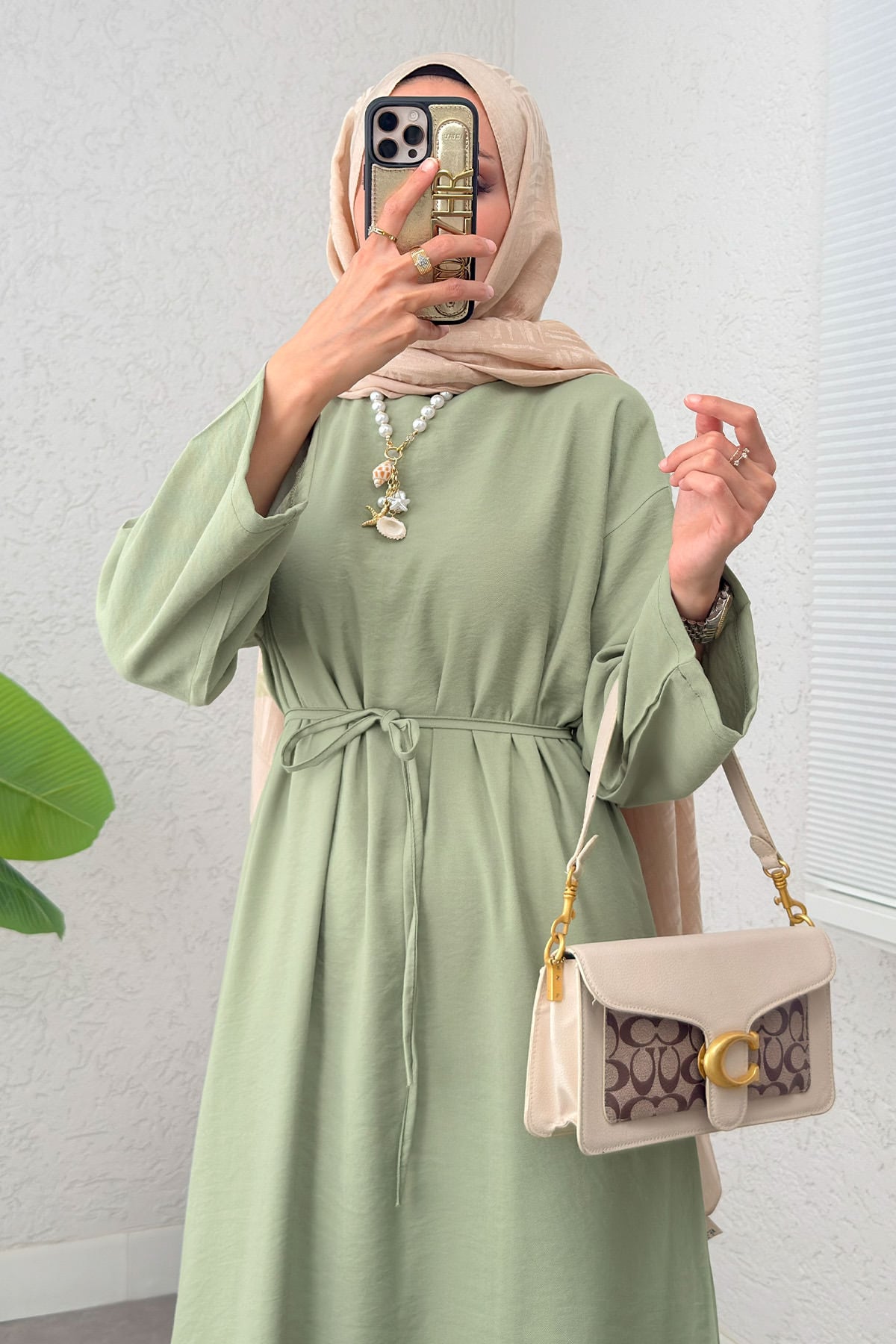 Sultan Basic Elbise 0001 - SU YEŞİLİ |  