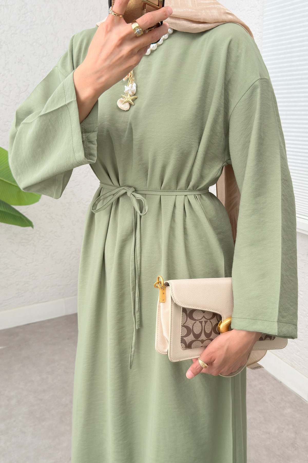 Sultan Basic Elbise 0001 - SU YEŞİLİ |  