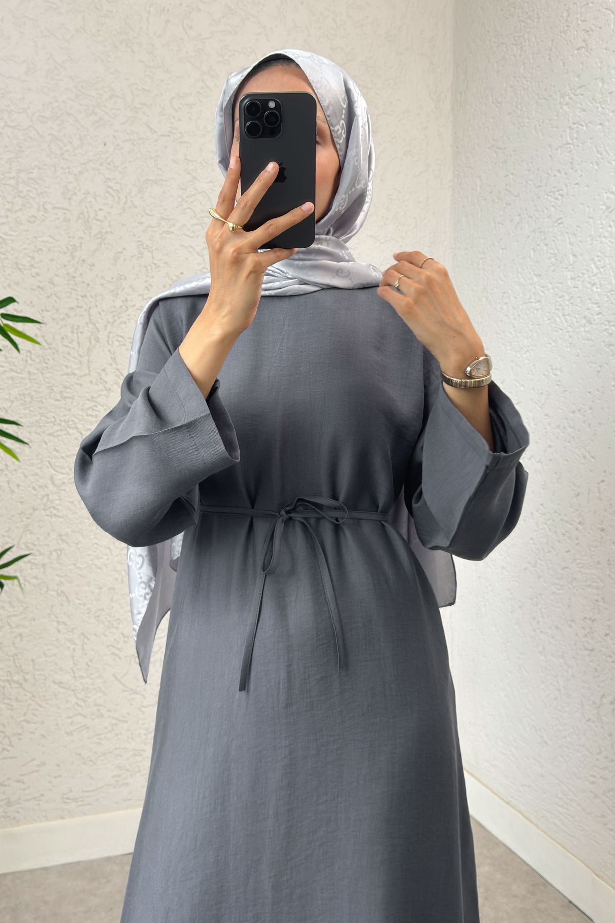 Sultan Basic Elbise 0001 - ANTRASİT |  