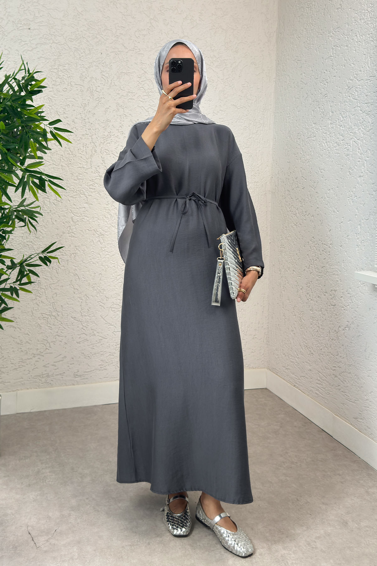 Sultan Basic Elbise 0001 - ANTRASİT |  