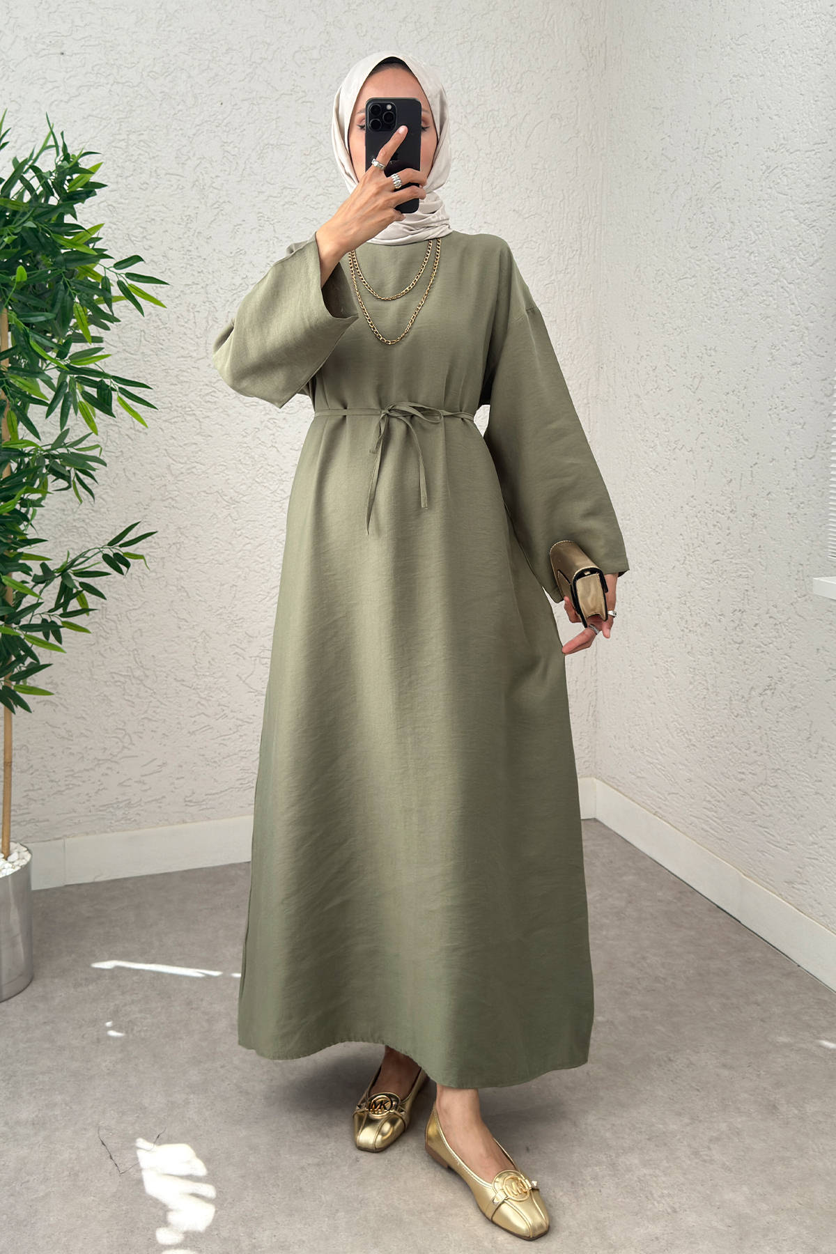 Sultan Basic Elbise 0001 - HAKİ |  