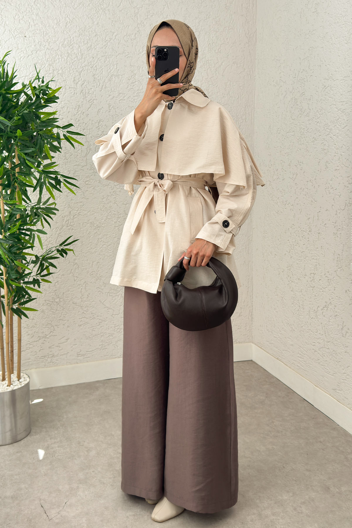 Panço Detaylı Trençkot 0009 - BEJ |  