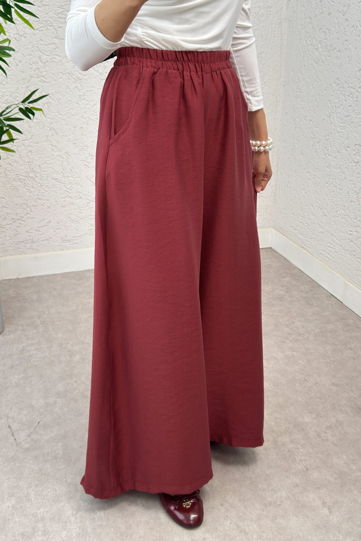 Boru Paça Pantolon 0012 - BORDO |  