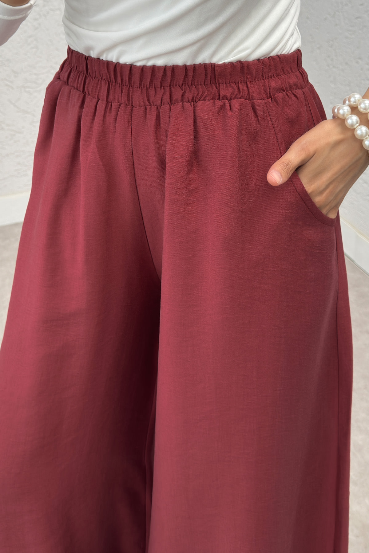 Boru Paça Pantolon 0012 - BORDO |  