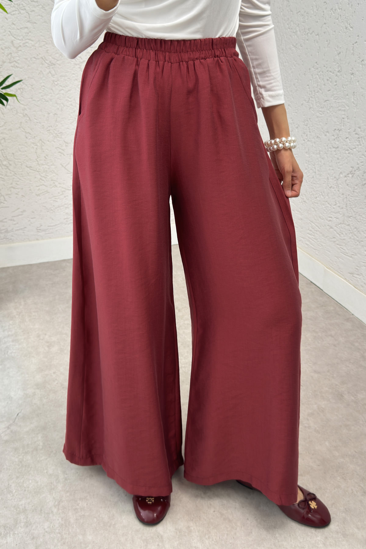 Boru Paça Pantolon 0012 - BORDO |  