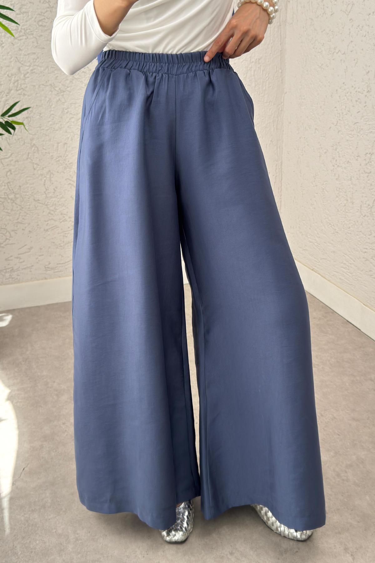 Boru Paça Pantolon 0012 - İNDİGO |  