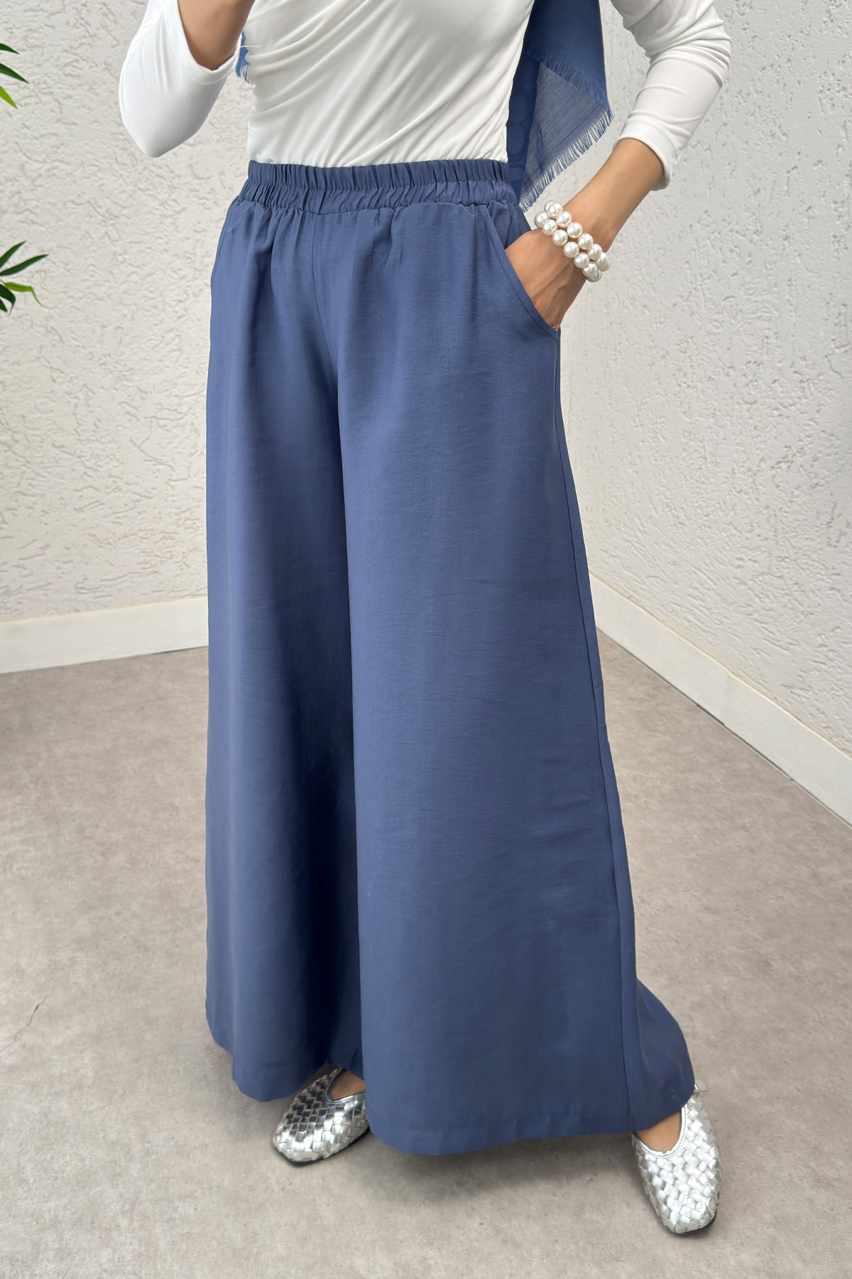 Boru Paça Pantolon 0012 - İNDİGO |  