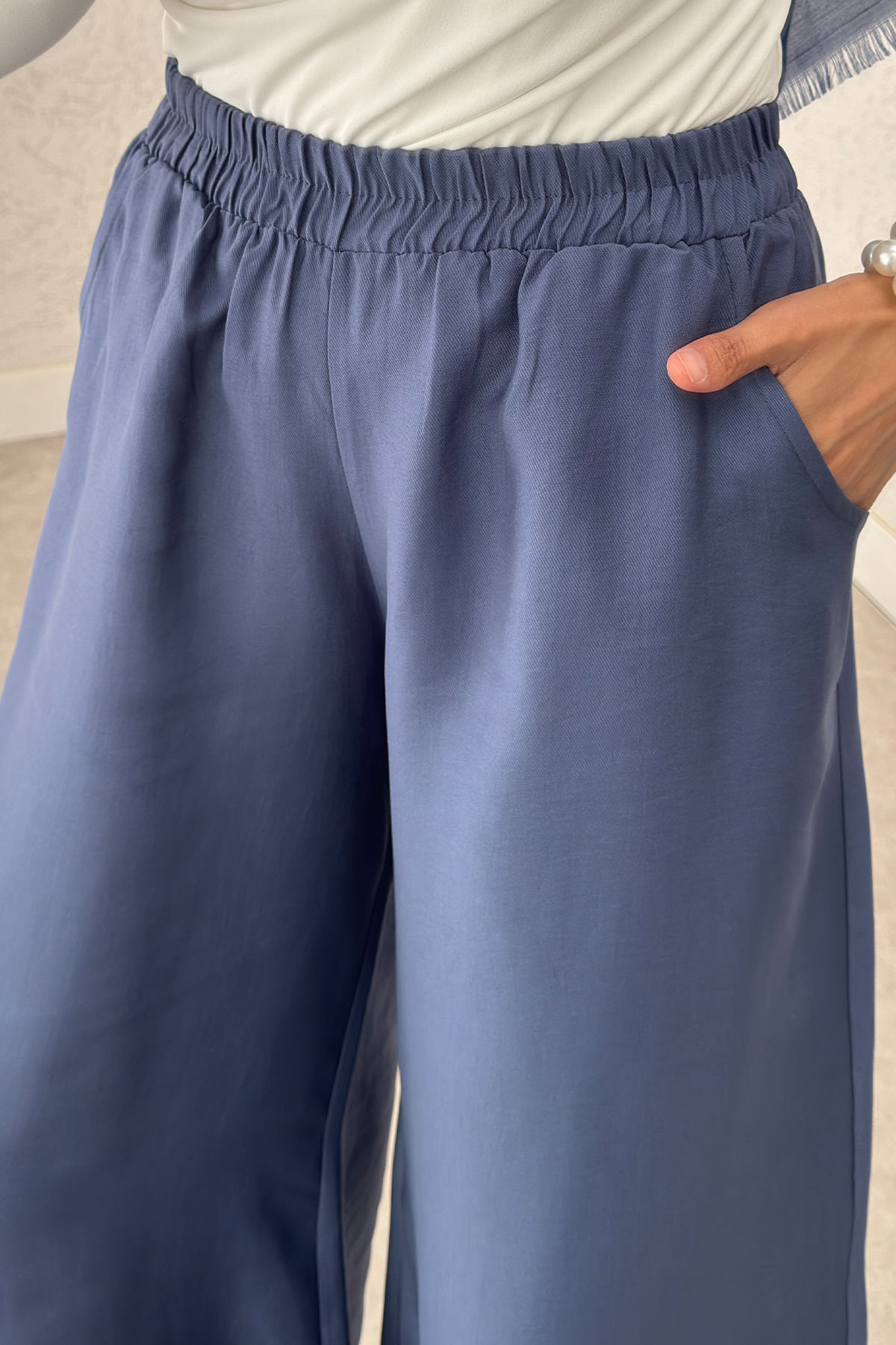 Boru Paça Pantolon 0012 - İNDİGO |  